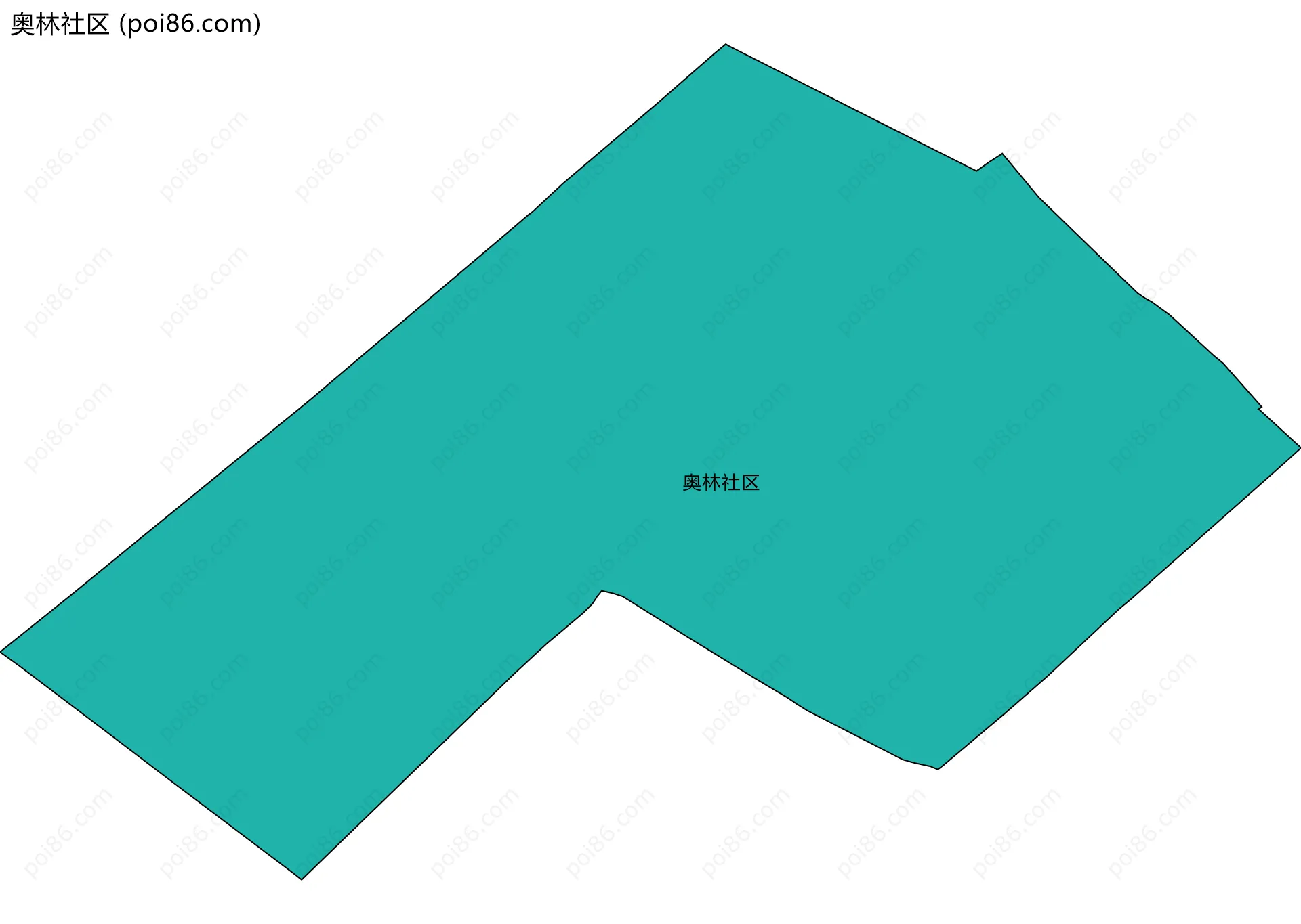 奥林社区边界地图