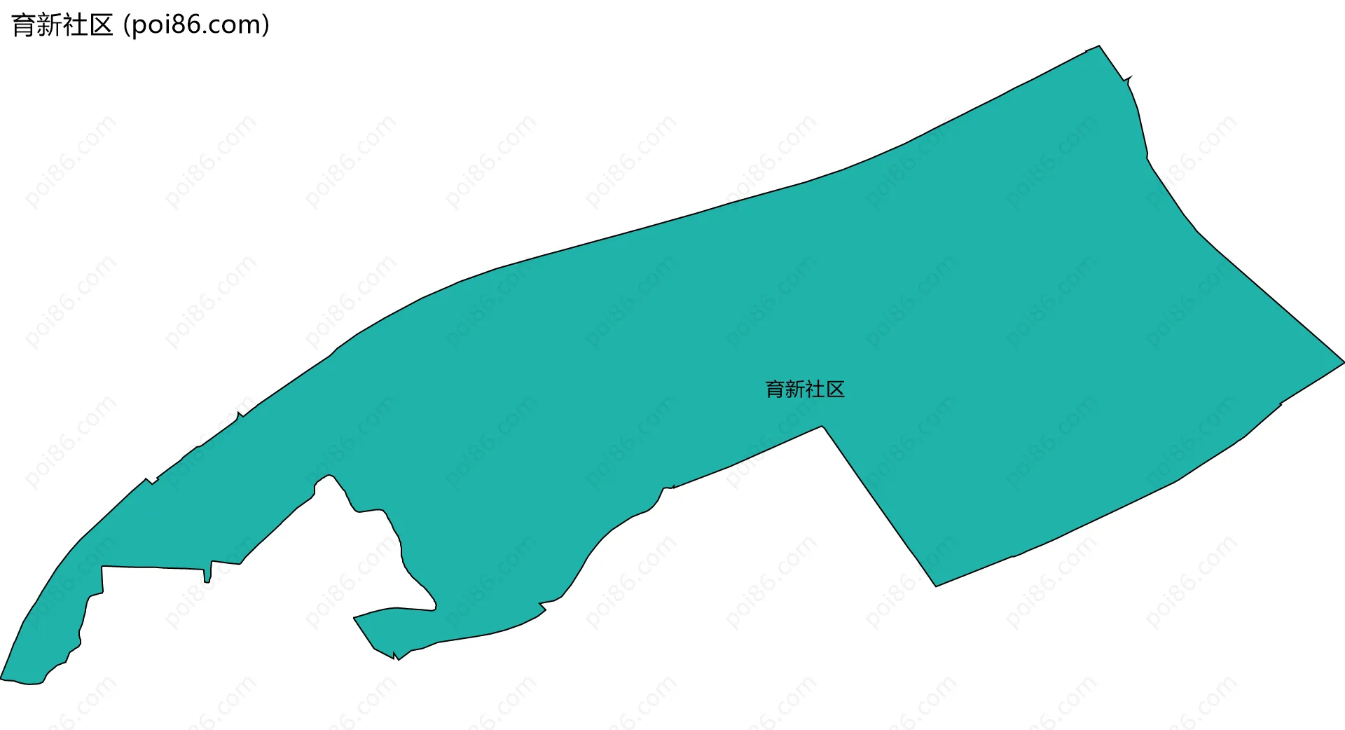 育新社区边界地图