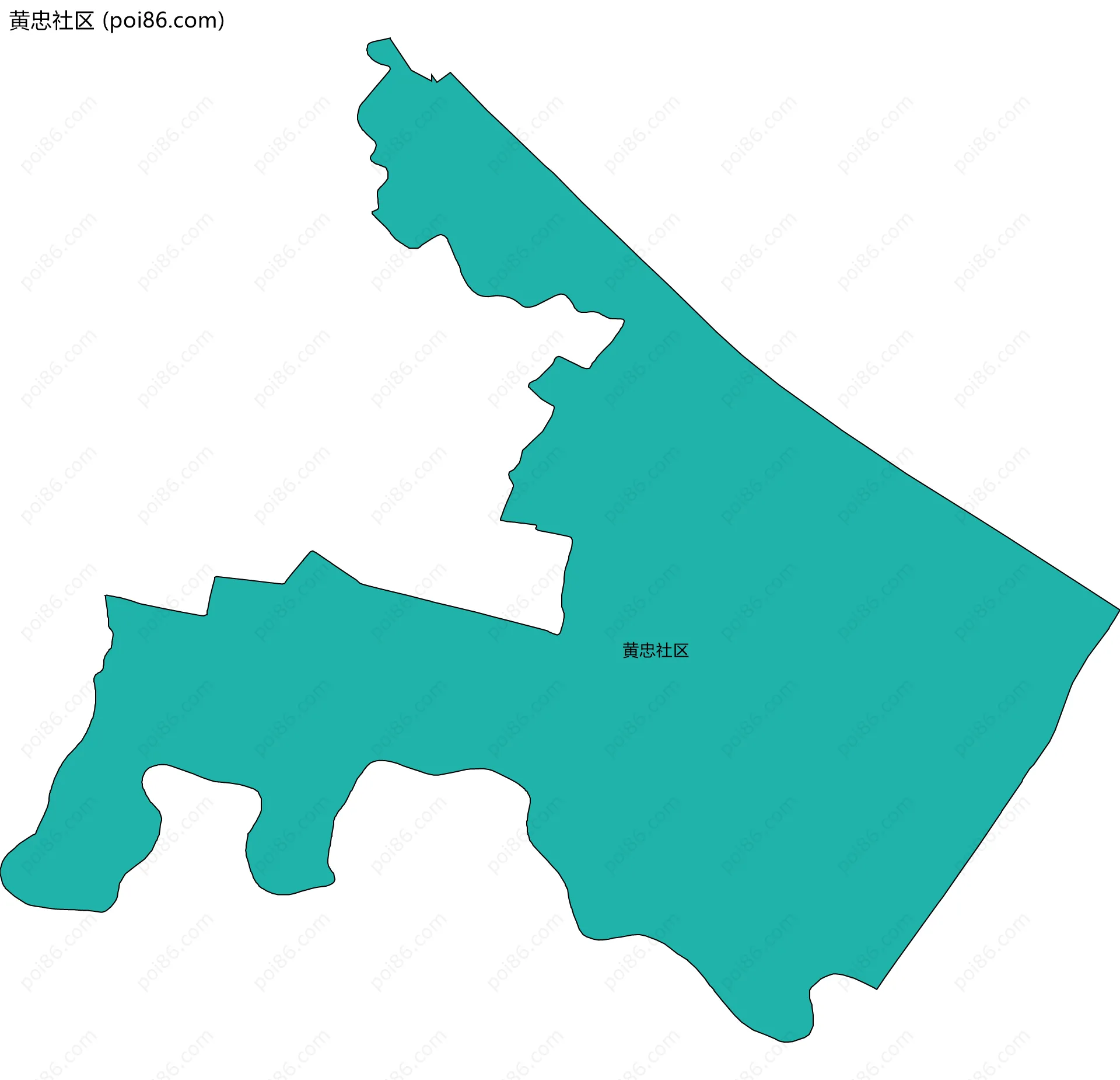 黄忠社区边界地图