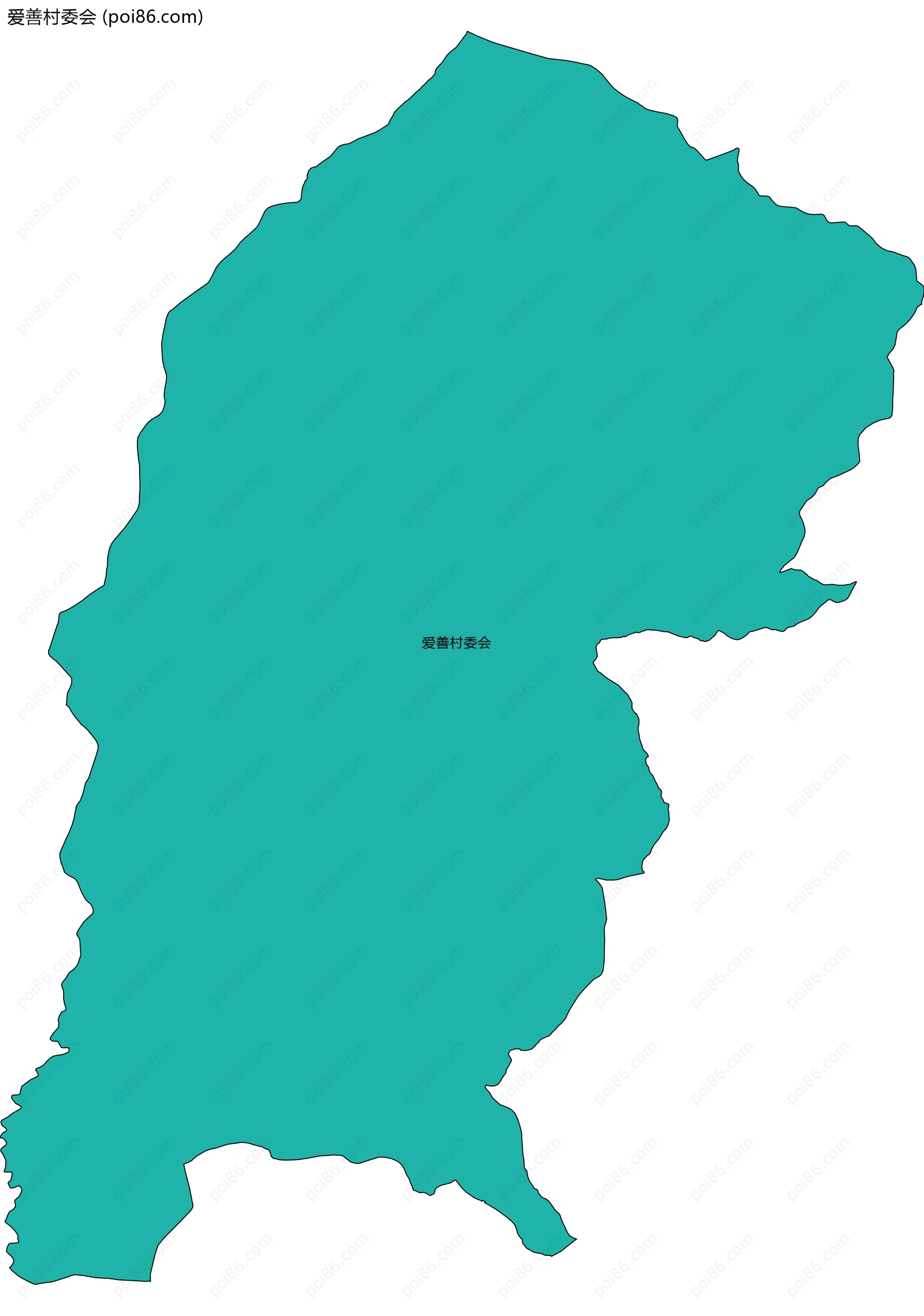 爱善村委会边界地图