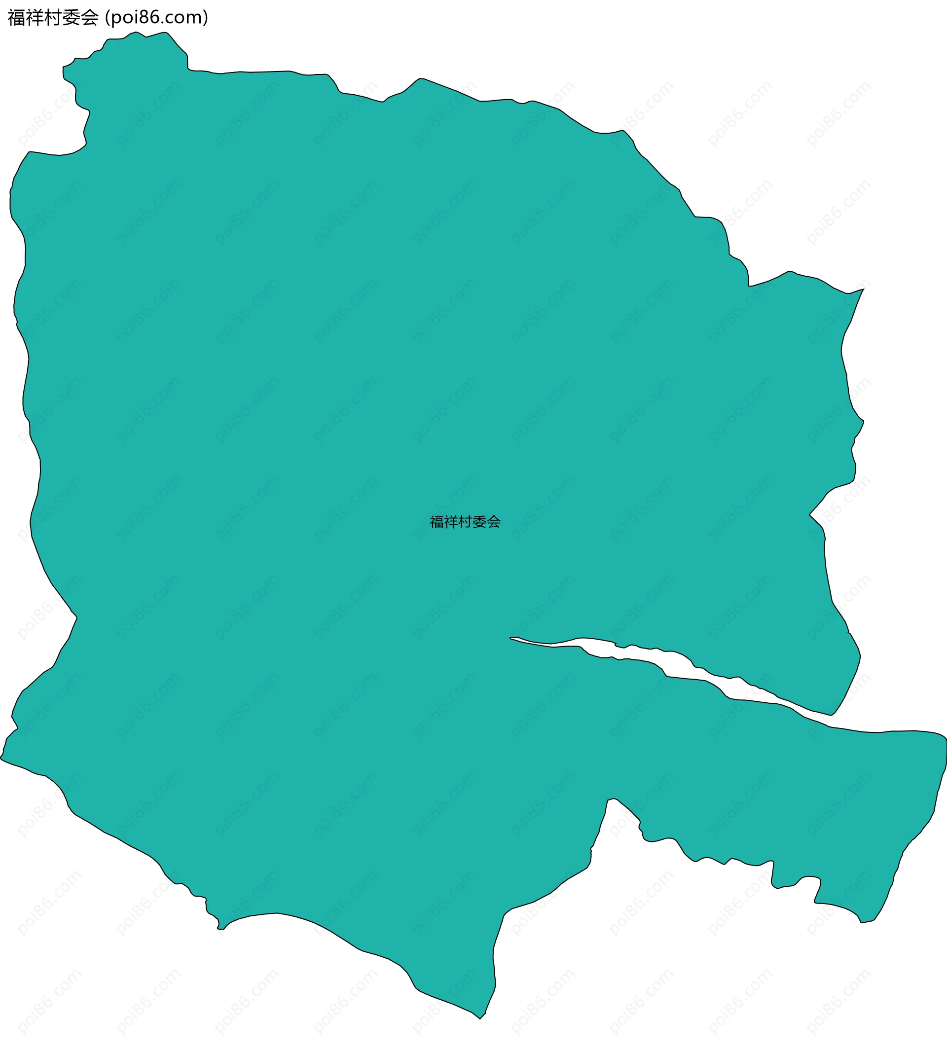 福祥村委会边界地图