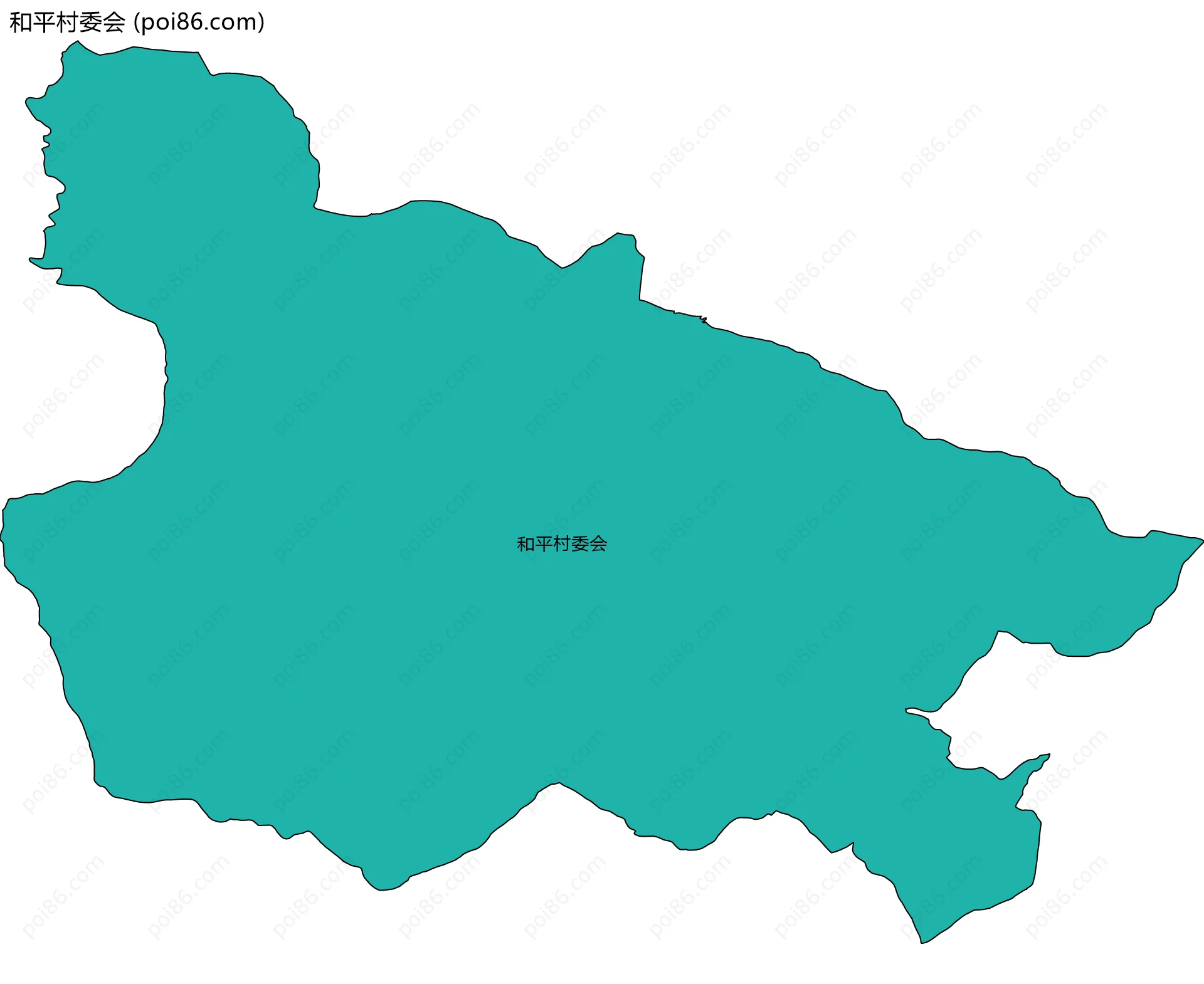 和平村委会边界地图