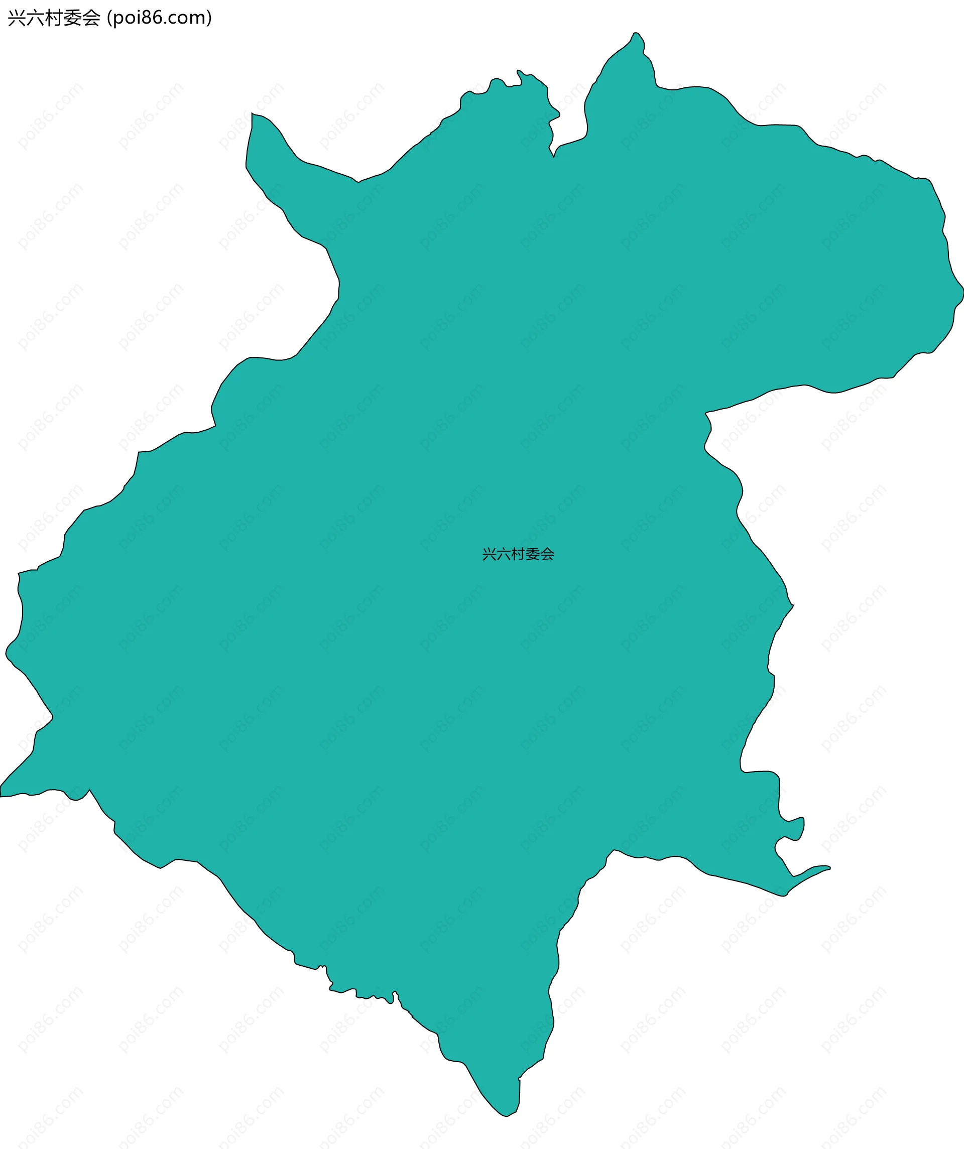 兴六村委会边界地图