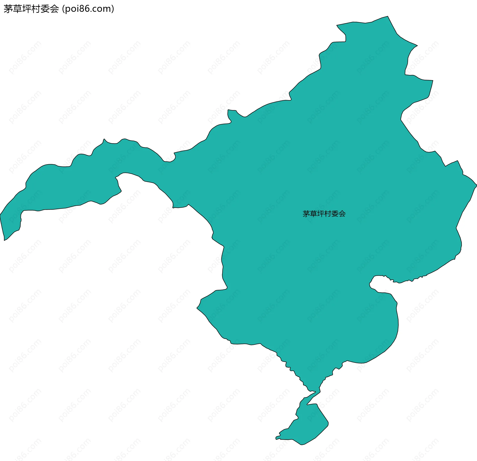 茅草坪村委会边界地图