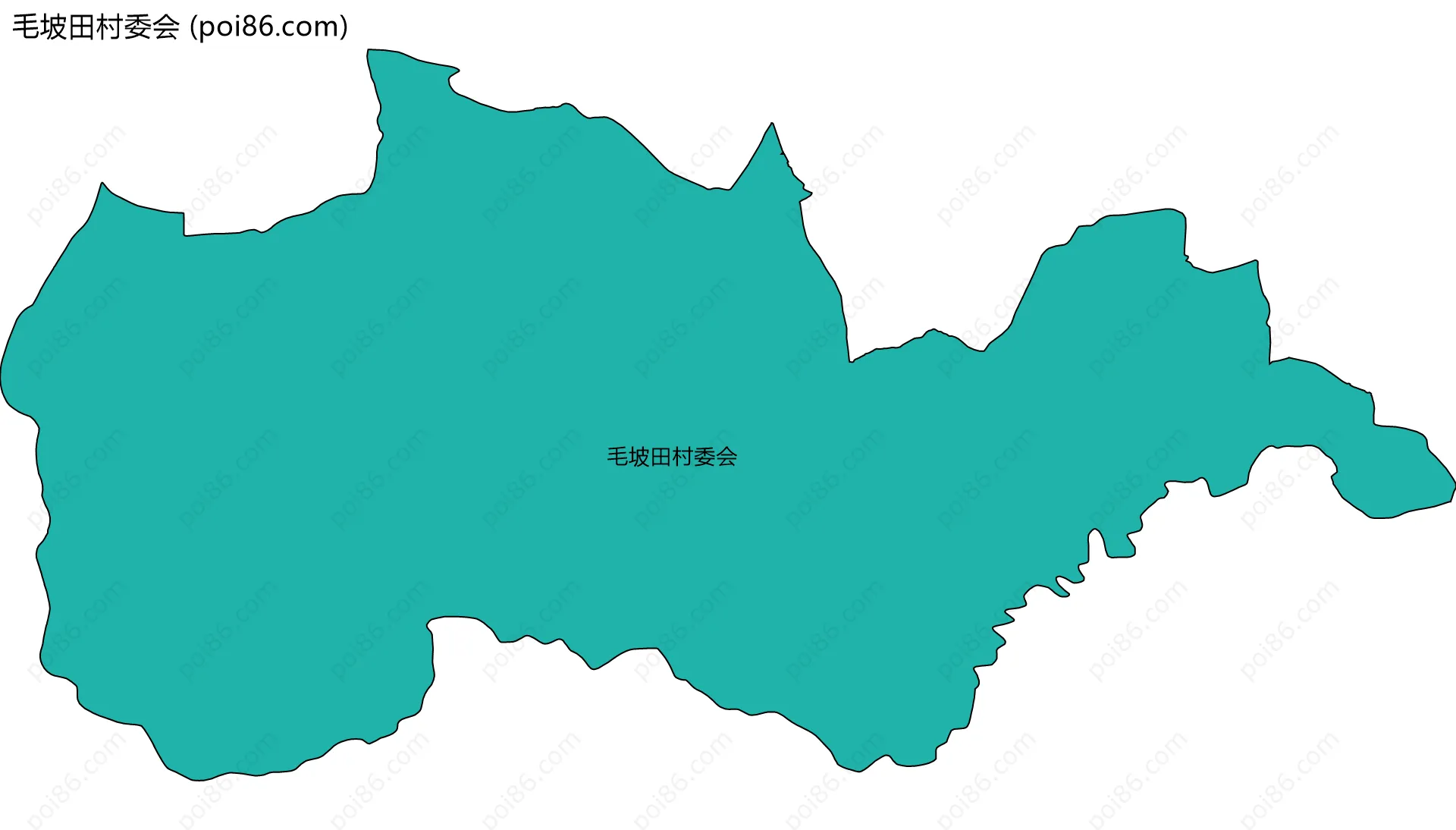 毛坡田村委会边界地图