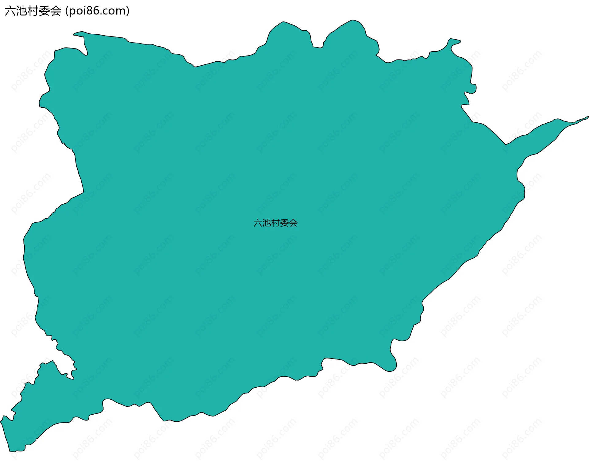 六池村委会边界地图