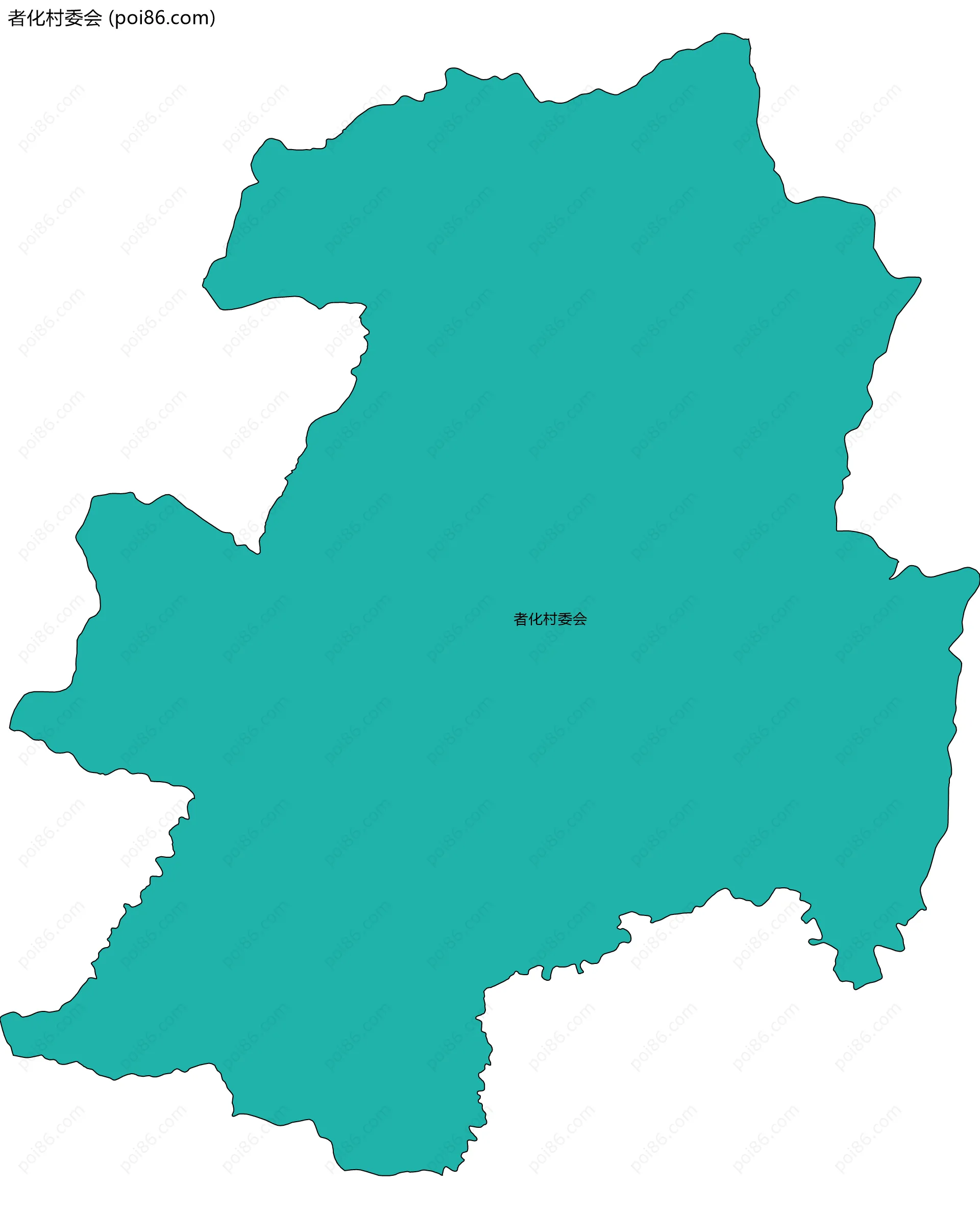 者化村委会边界地图