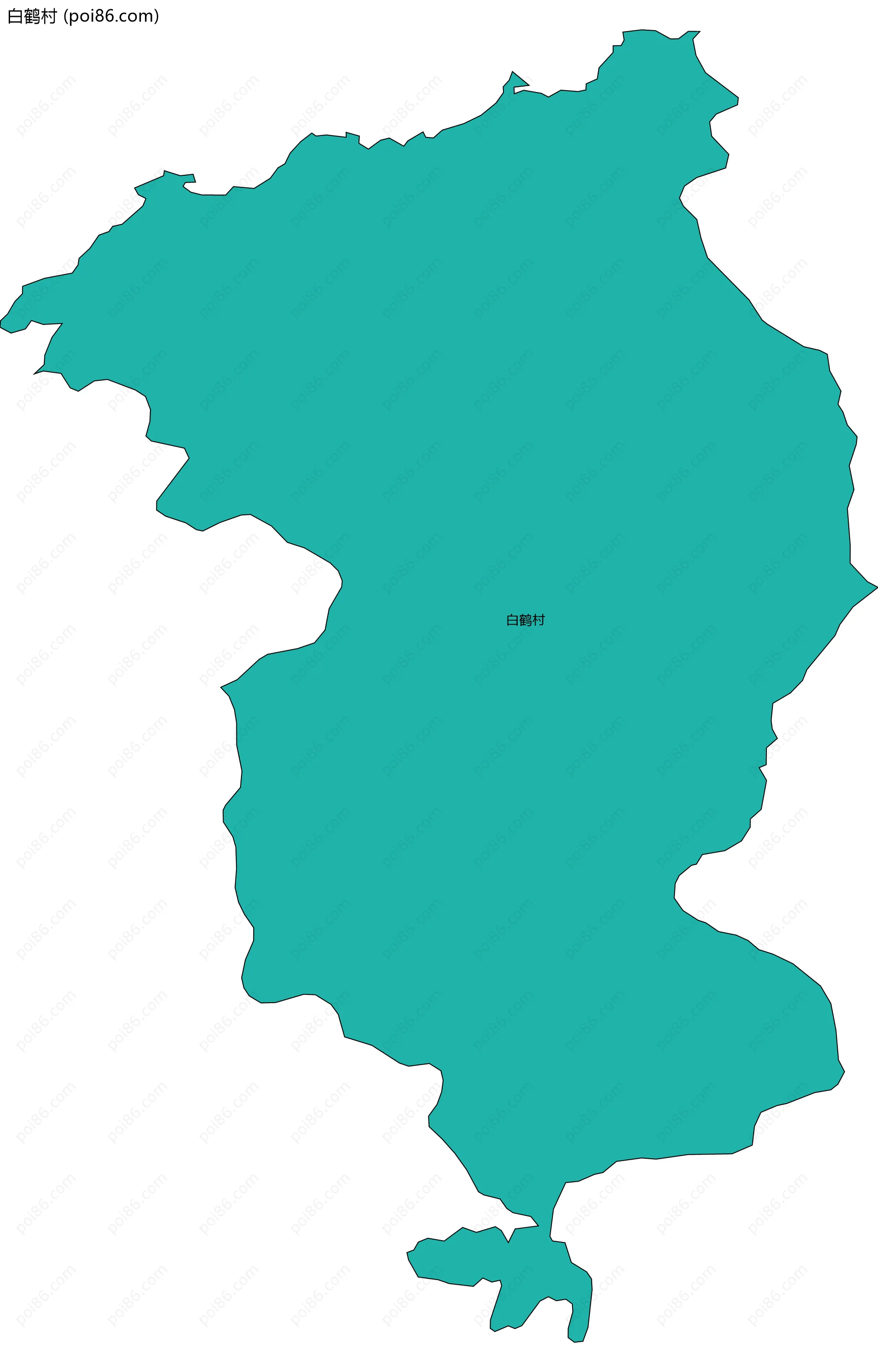 白鹤村边界地图