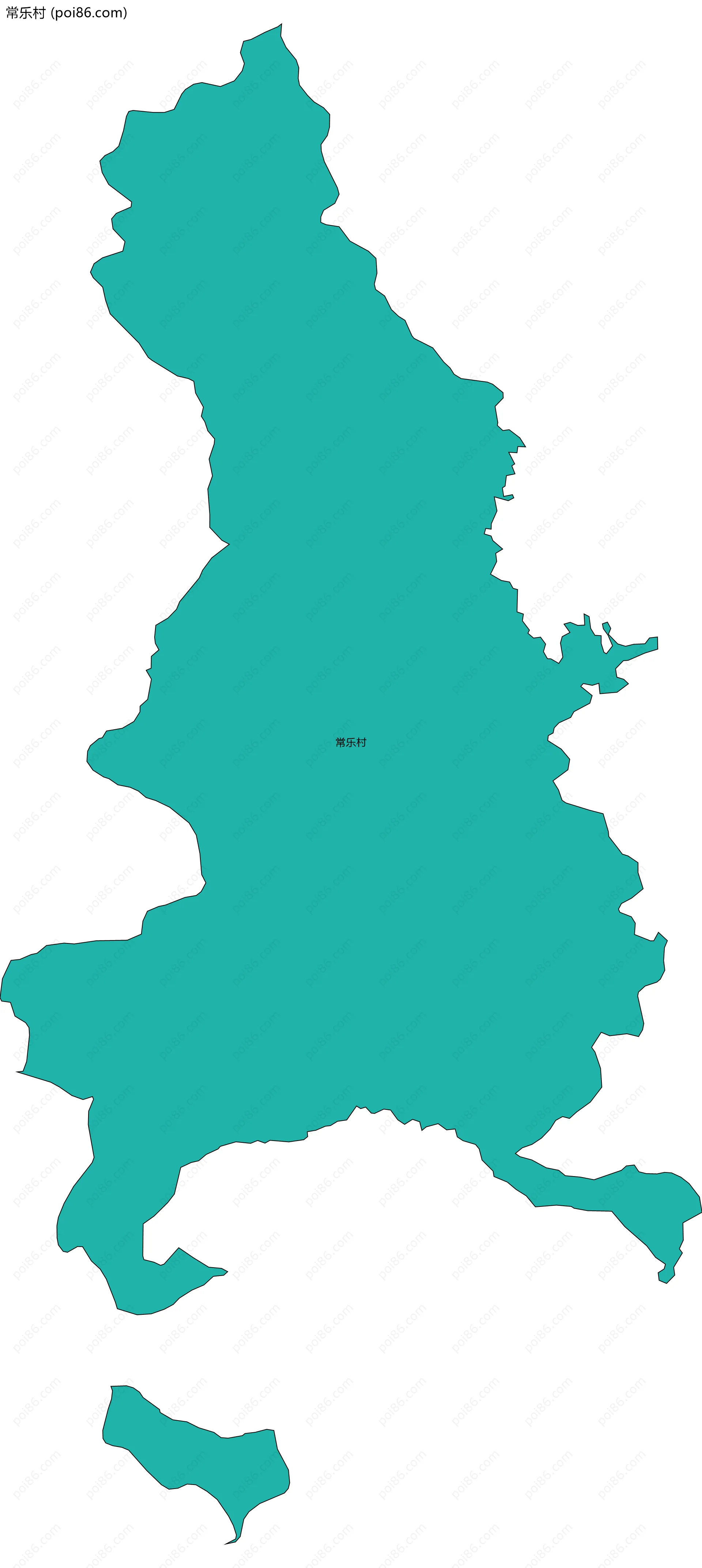 常乐村边界地图