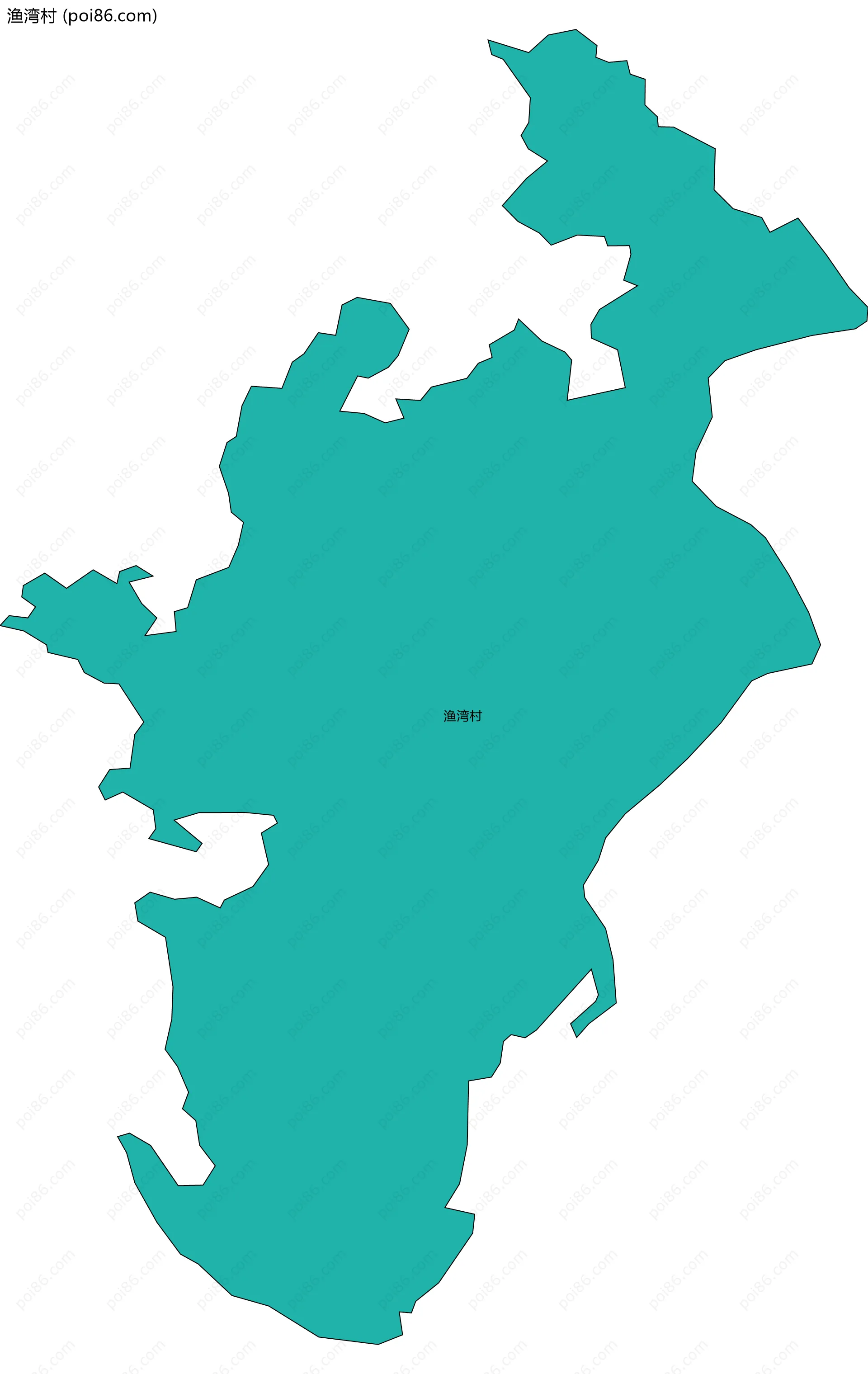 渔湾村边界地图