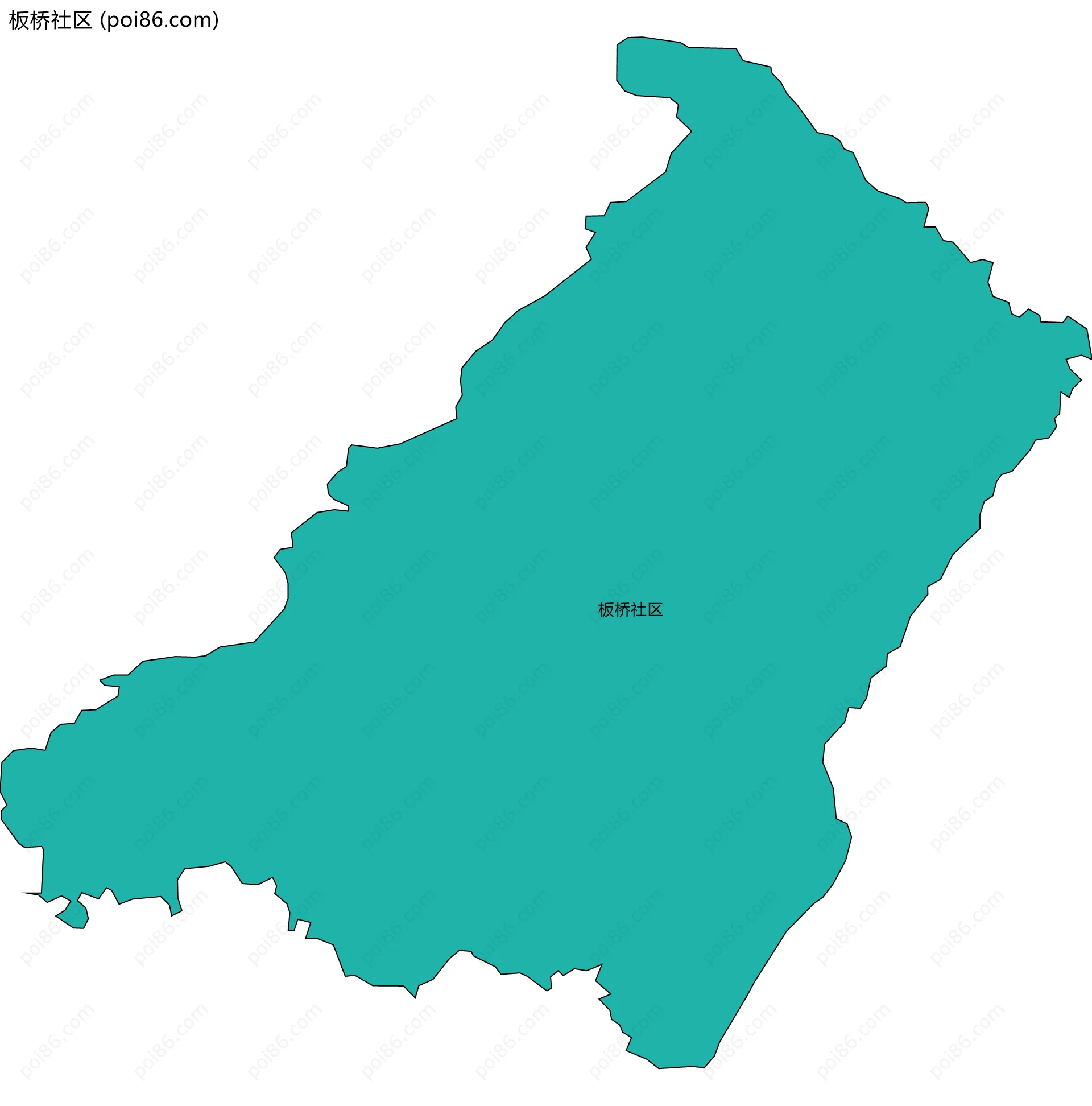 板桥社区边界地图