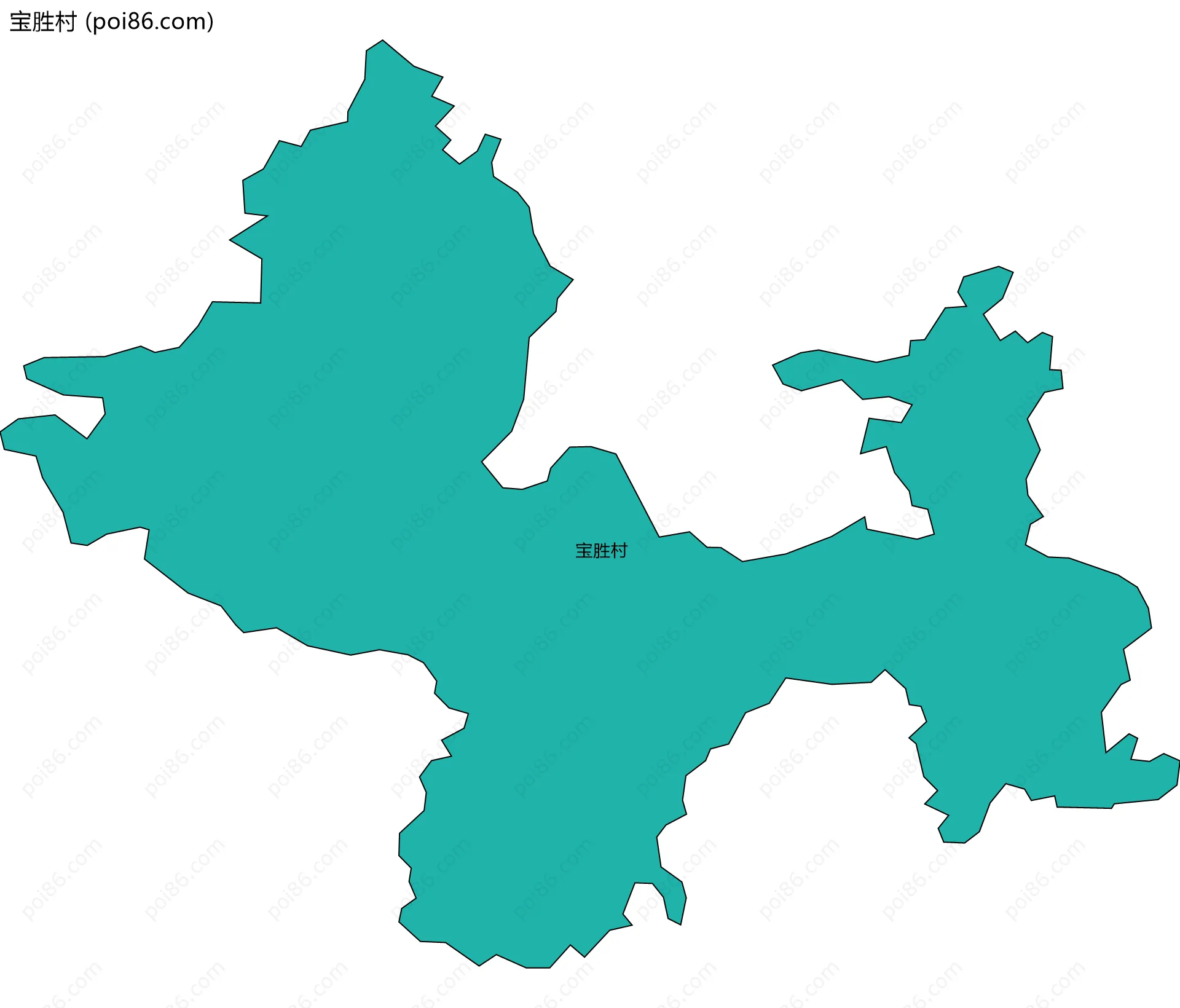宝胜村边界地图