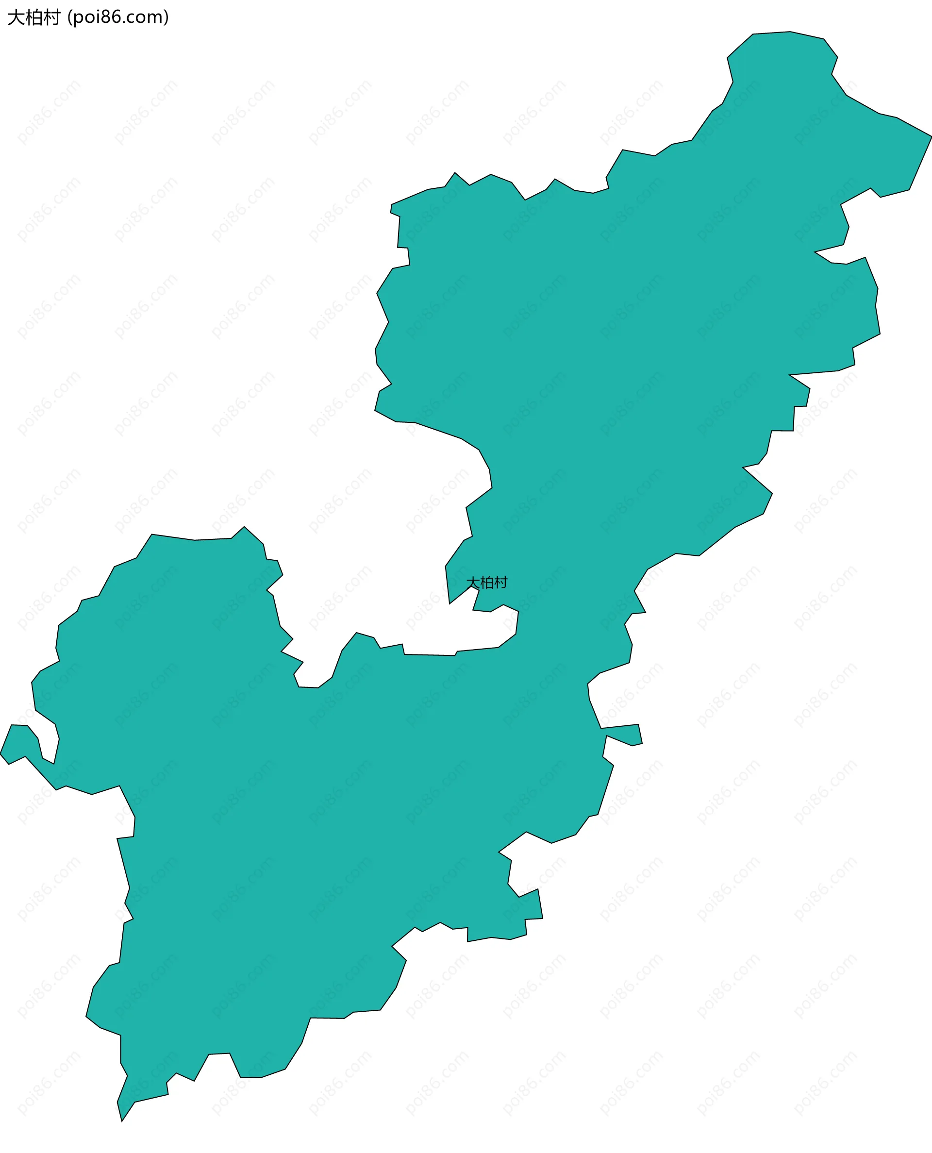 大柏村边界地图