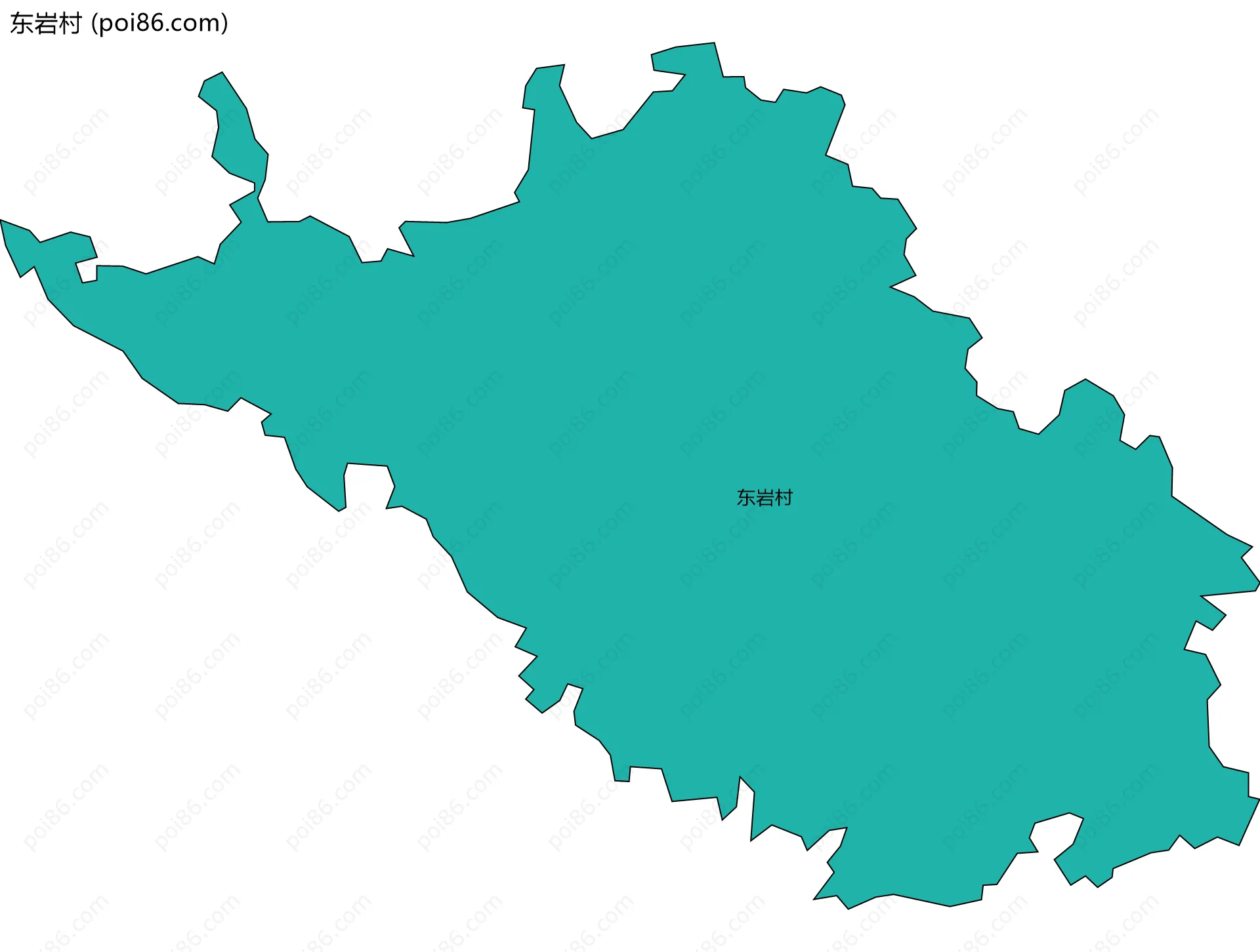 东岩村边界地图