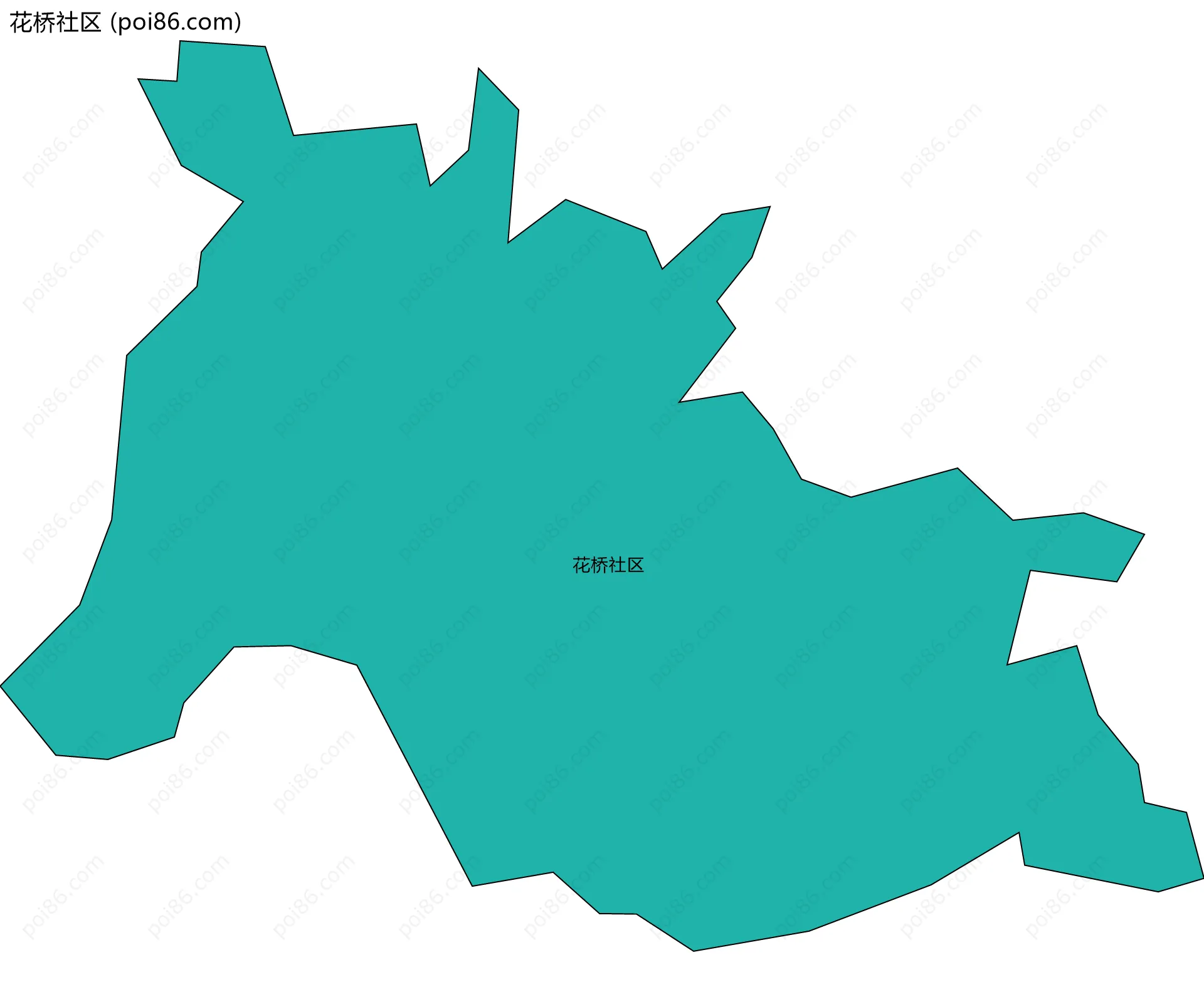 花桥社区边界地图
