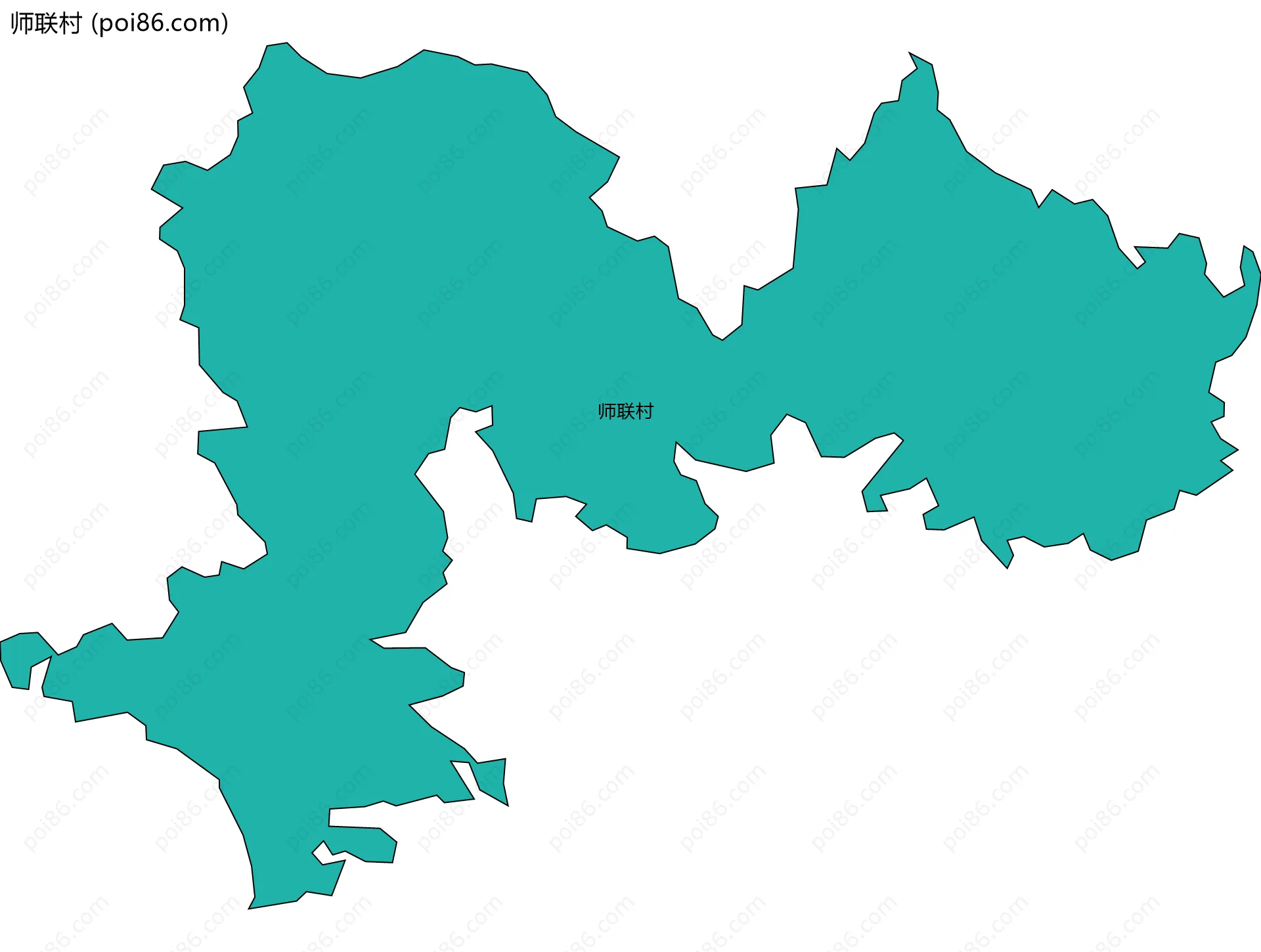 师联村边界地图