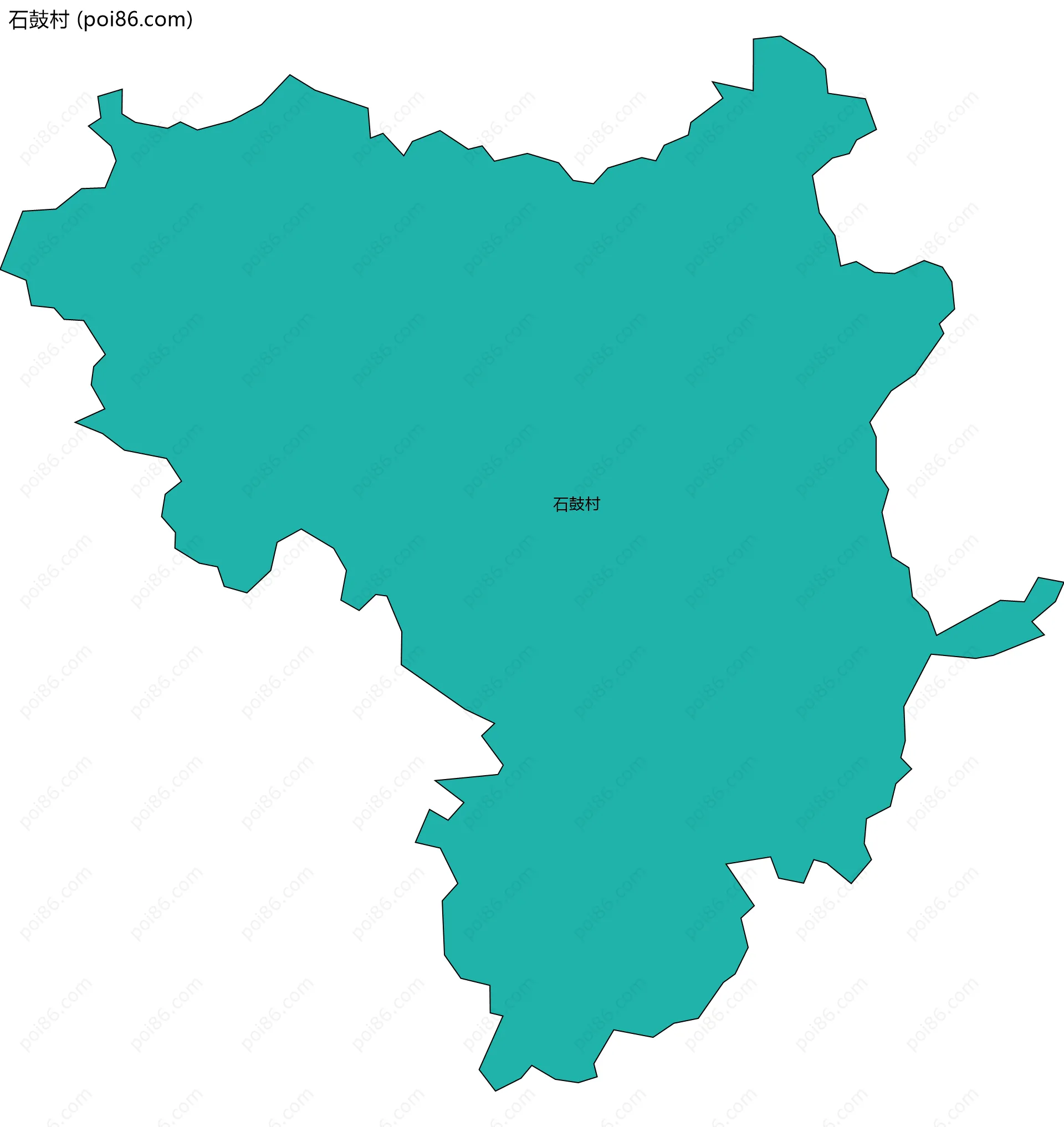 石鼓村边界地图