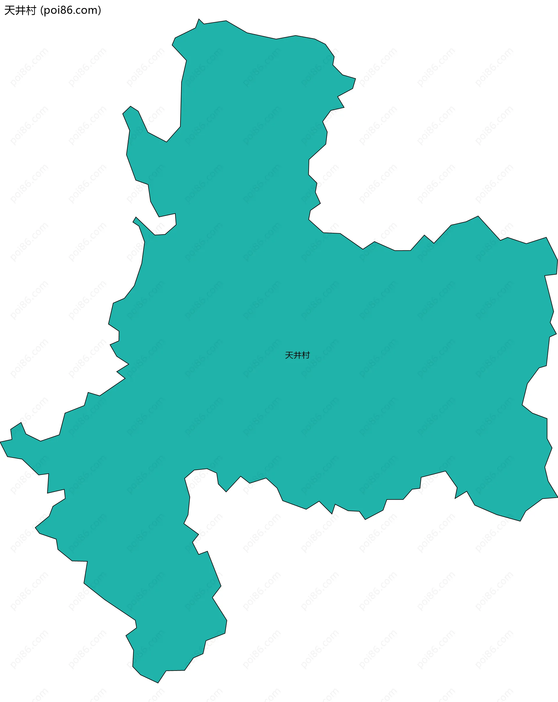 天井村边界地图
