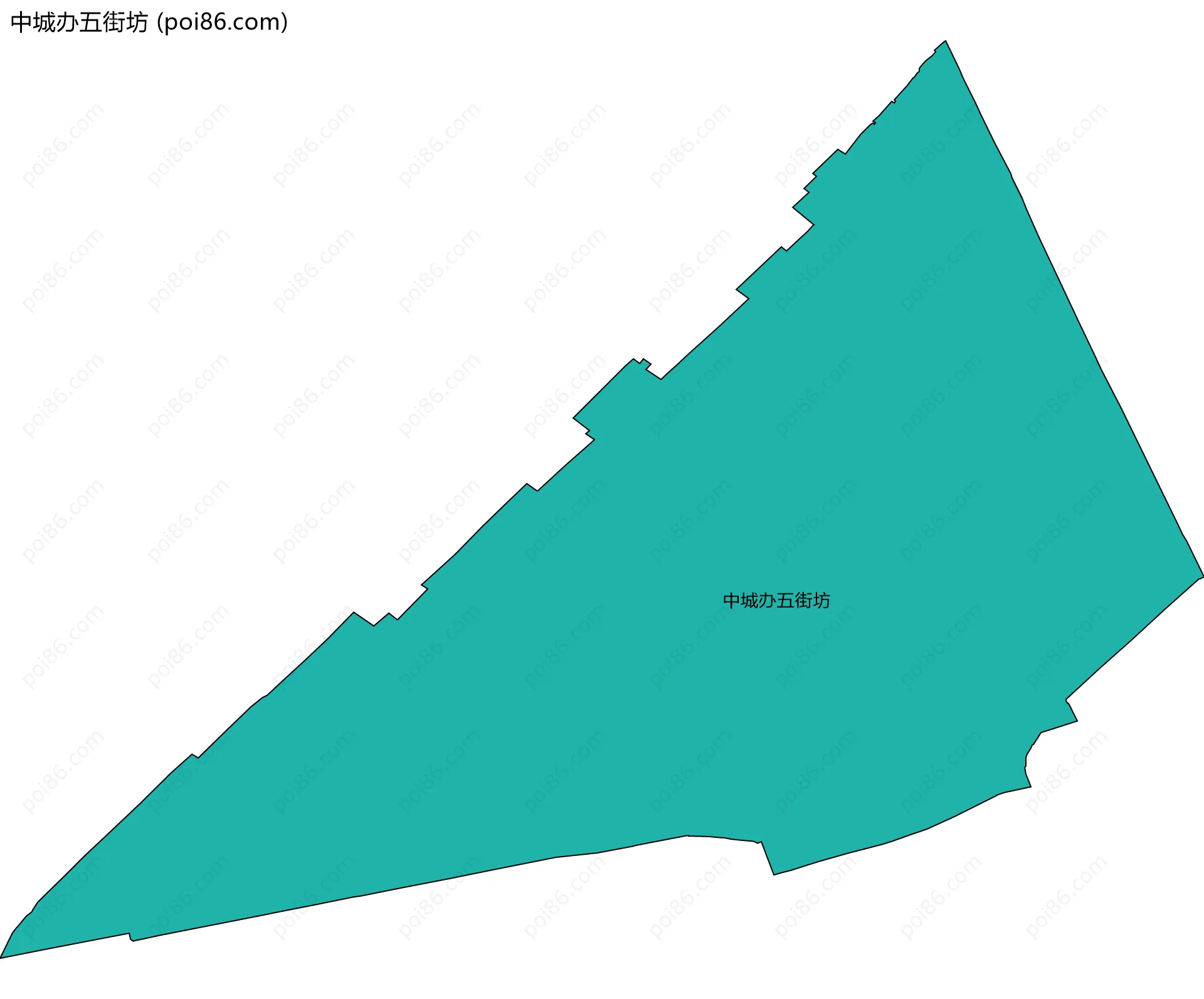 中城办五街坊边界地图