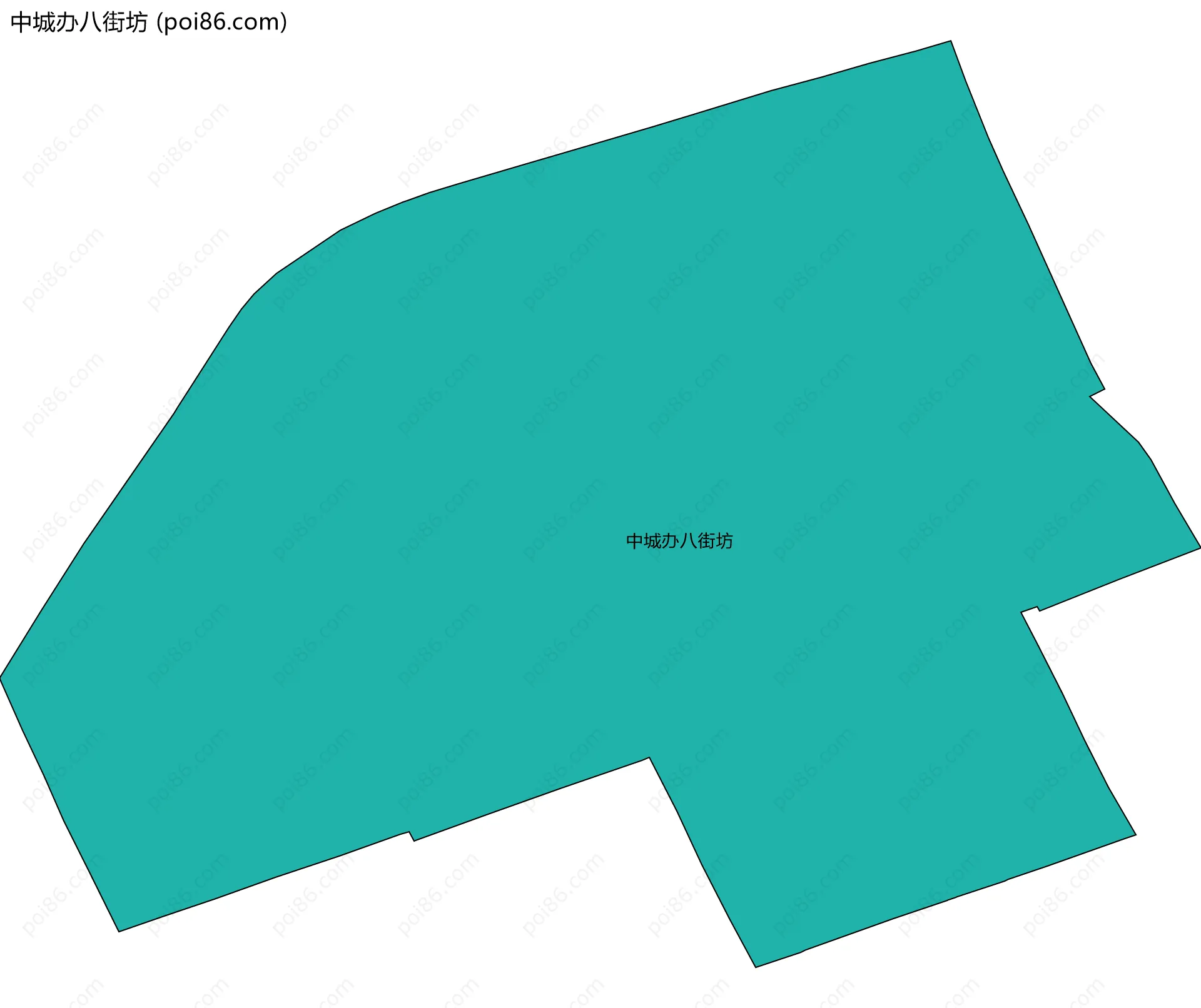 中城办八街坊边界地图