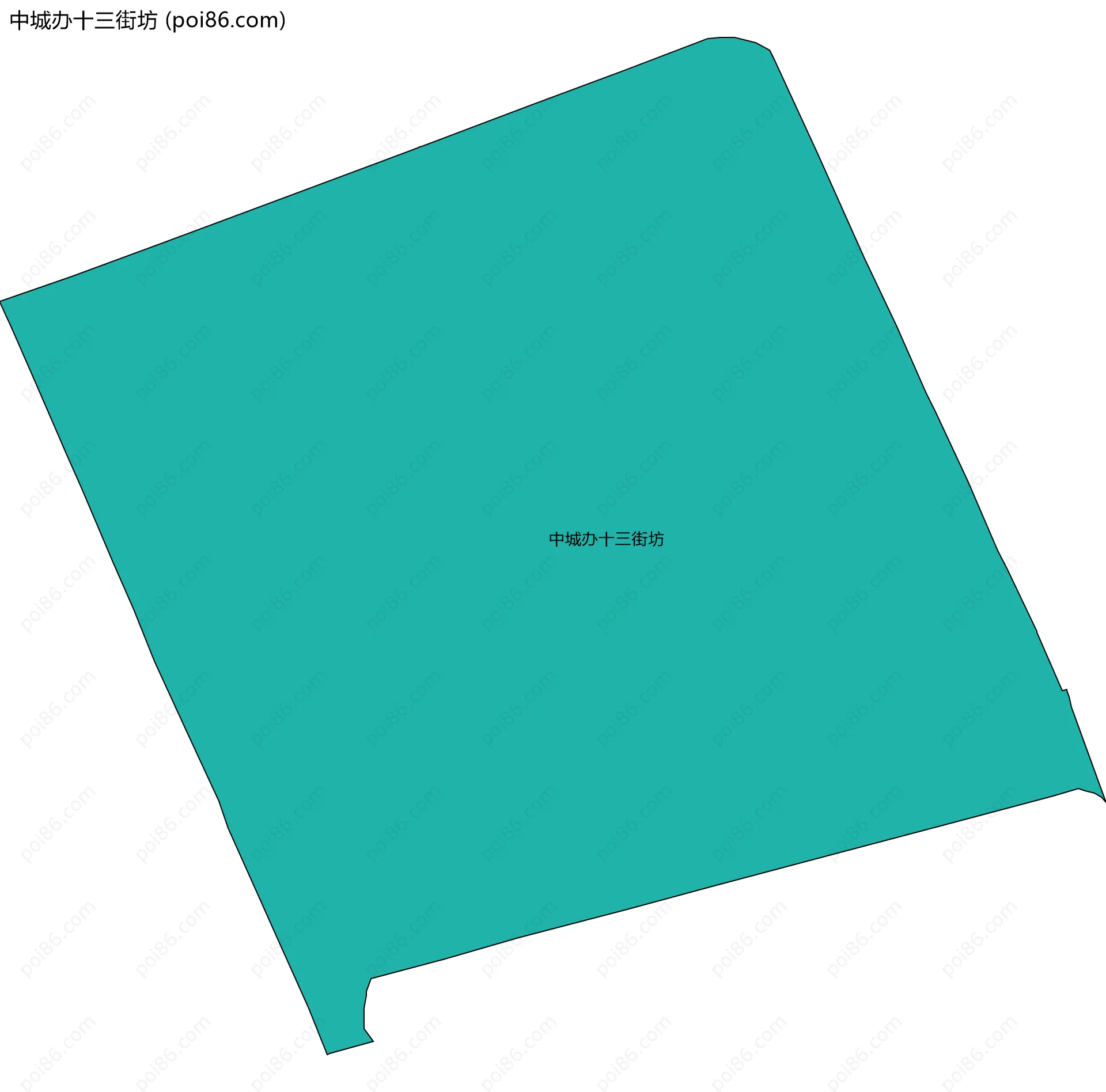 中城办十三街坊边界地图