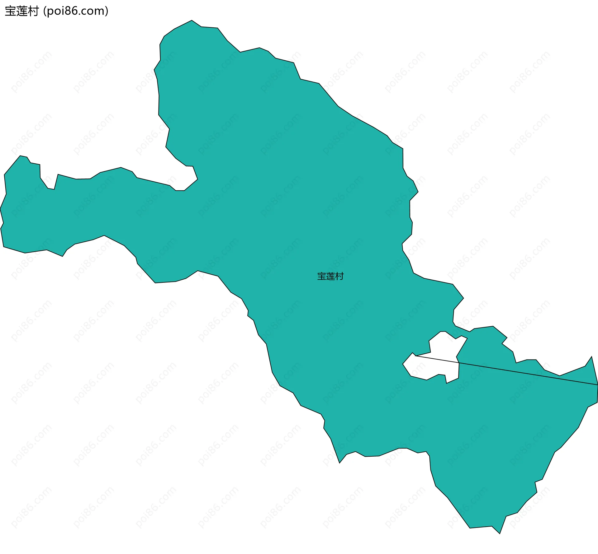 宝莲村边界地图