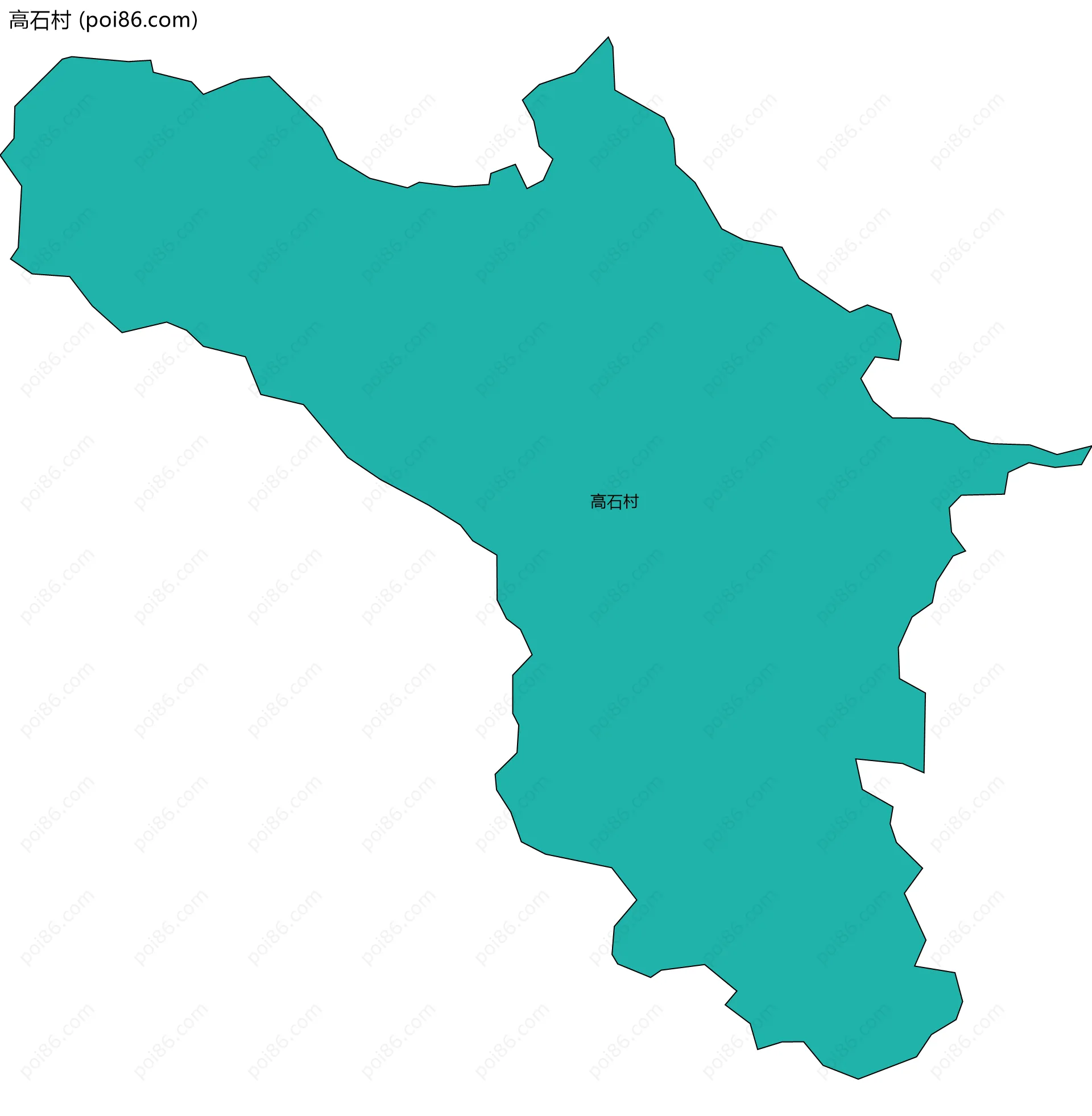 高石村边界地图