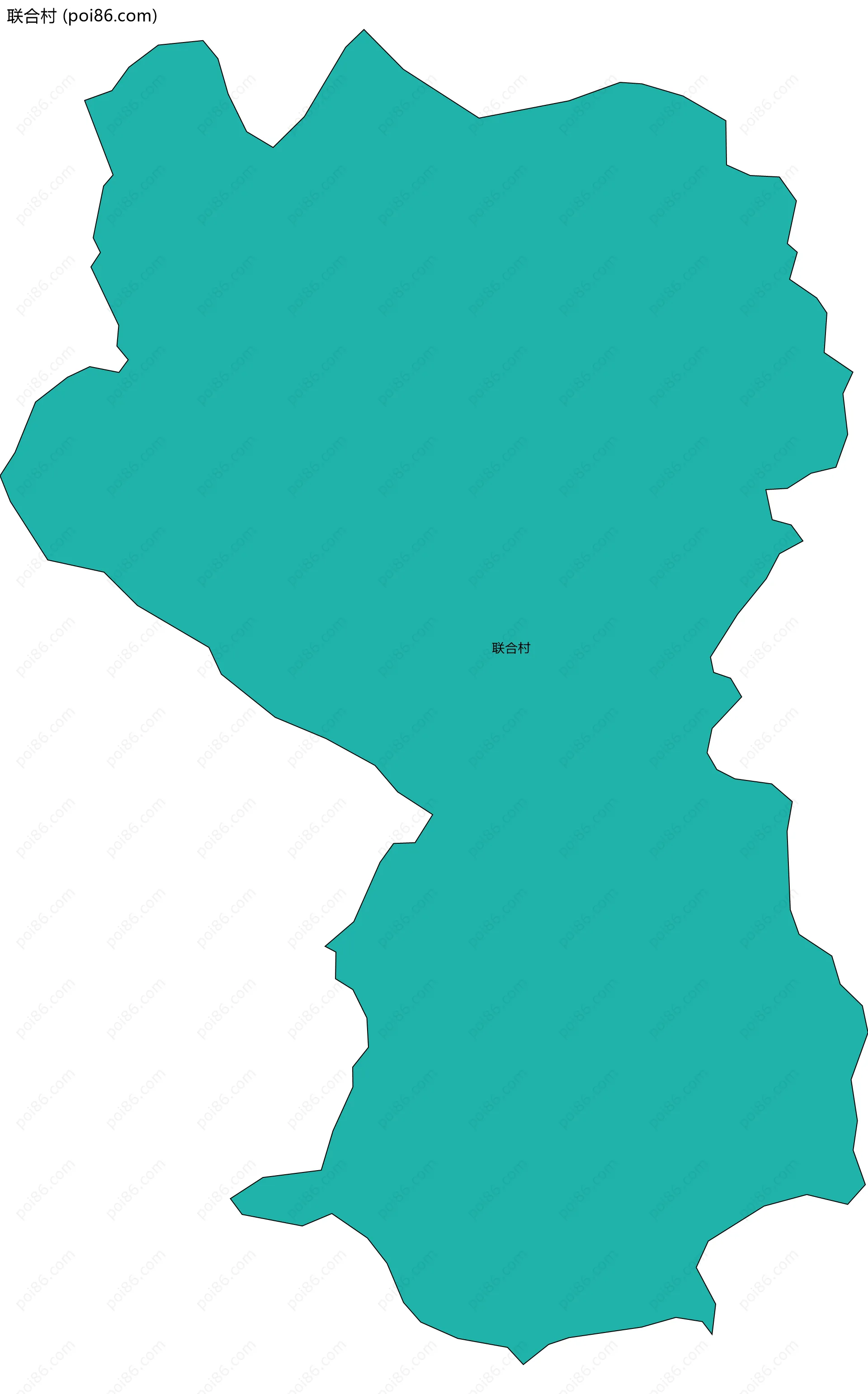 联合村边界地图