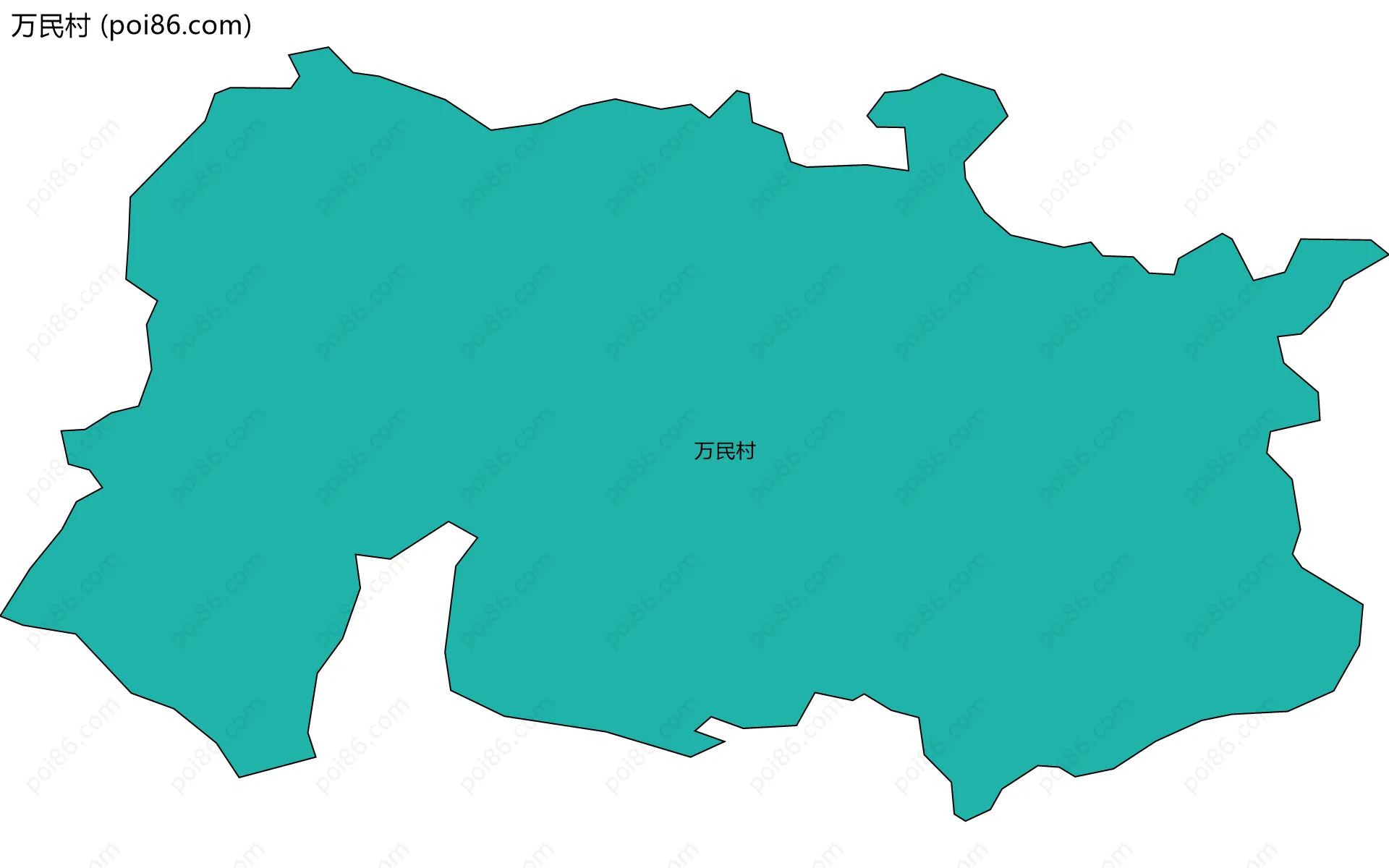 万民村边界地图