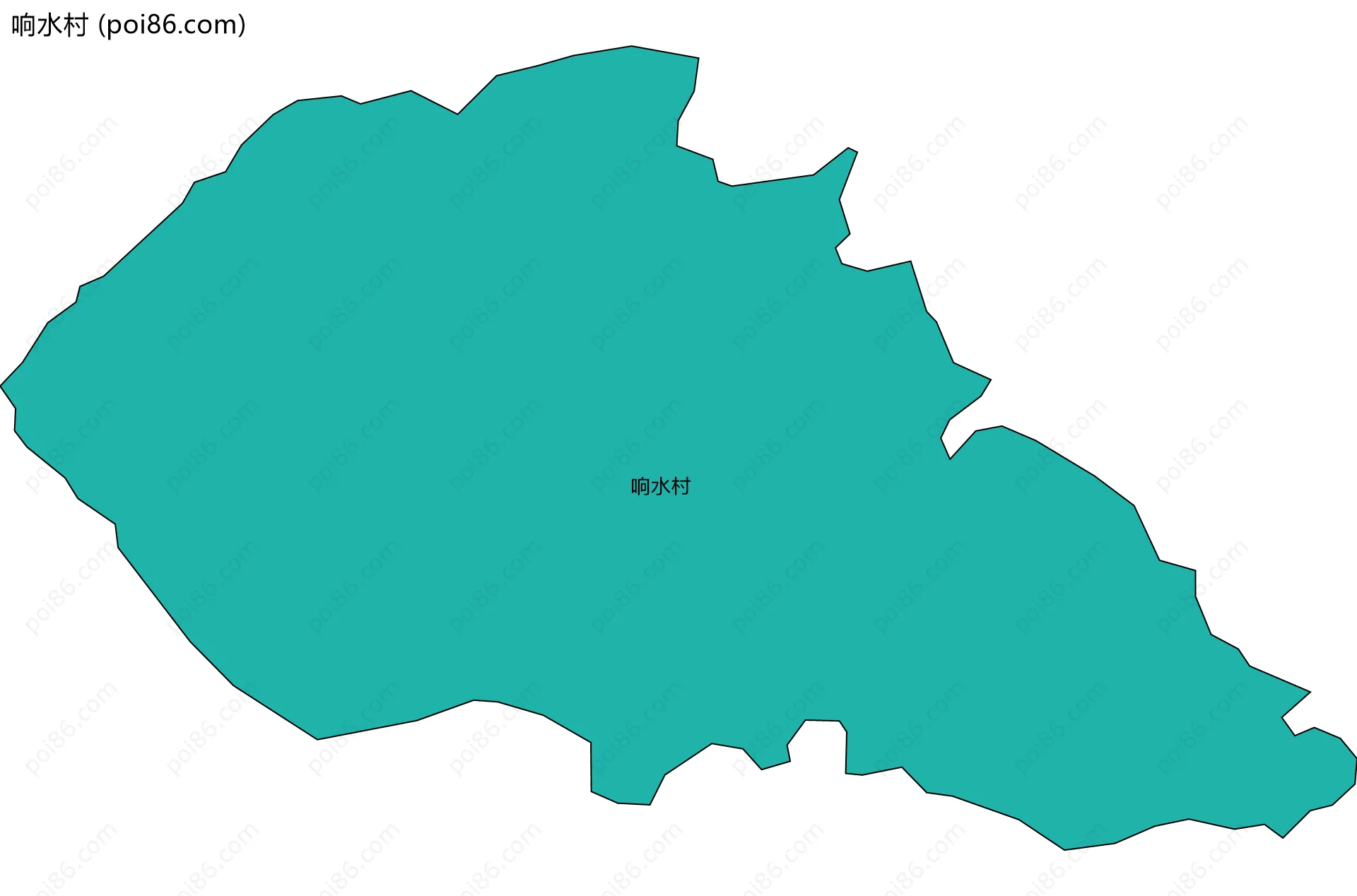 响水村边界地图