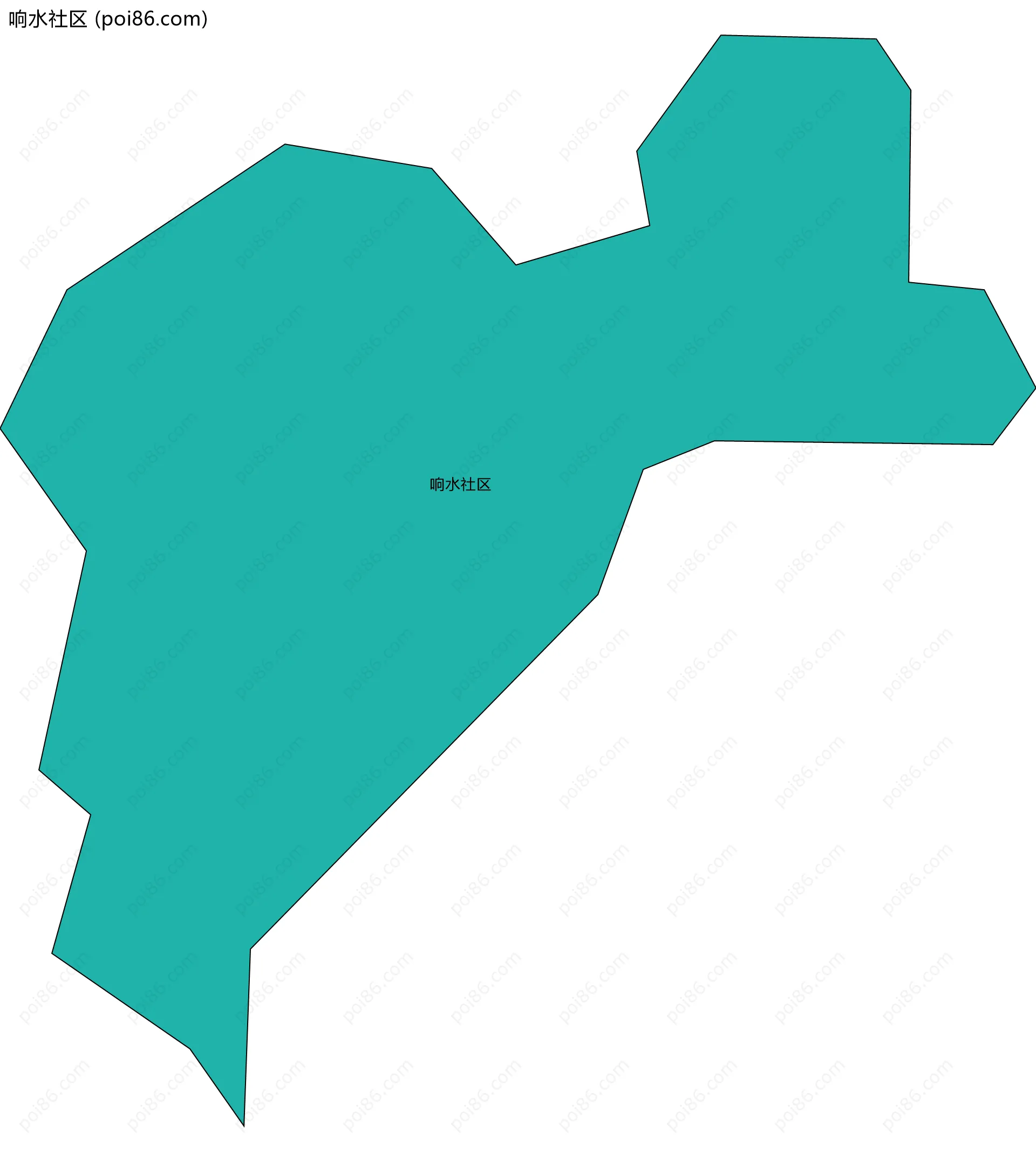 响水社区边界地图