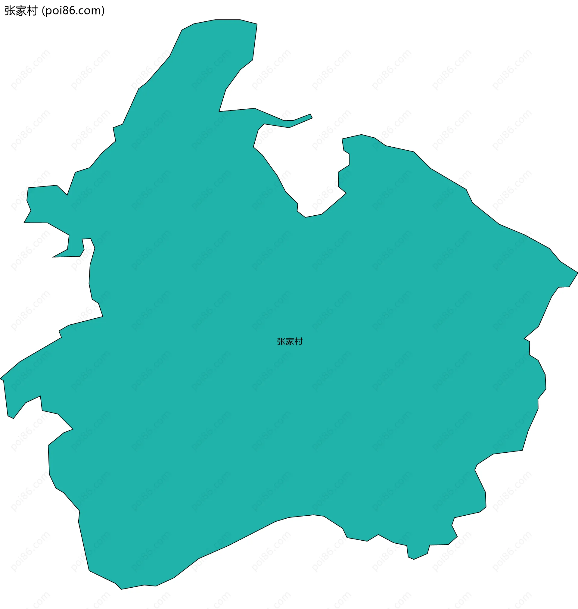 张家村边界地图