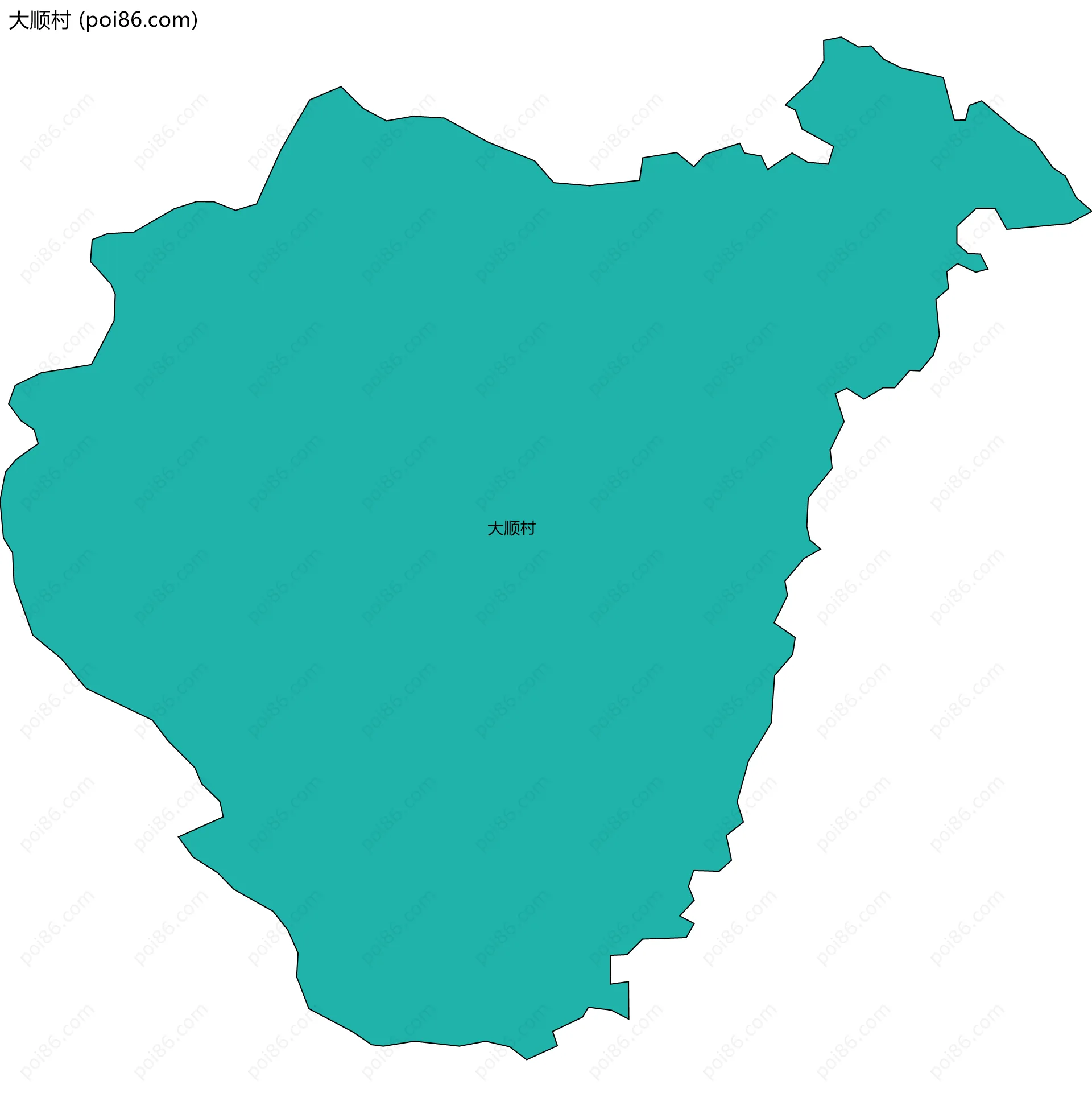 大顺村边界地图