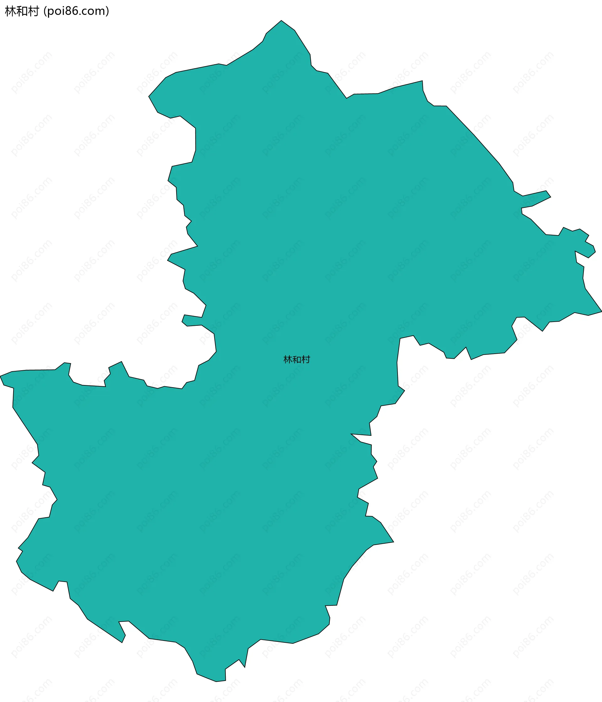 林和村边界地图