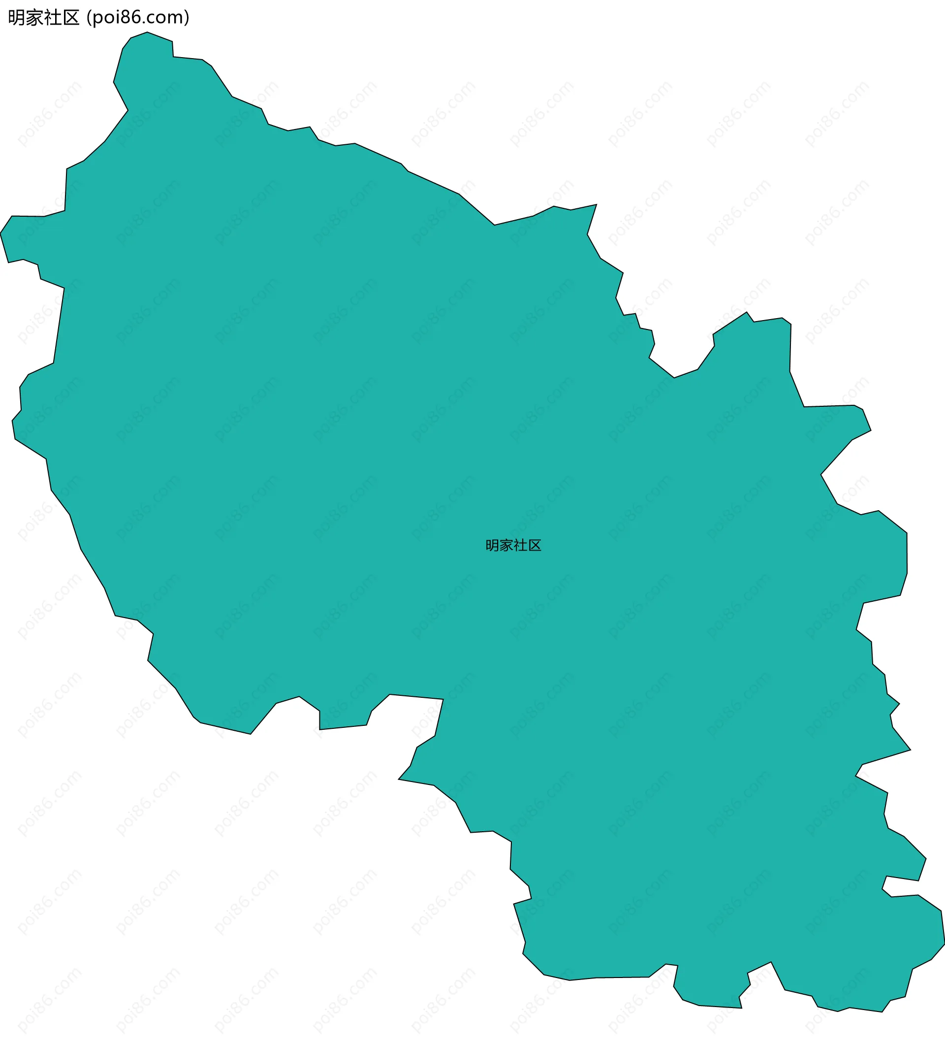 明家社区边界地图