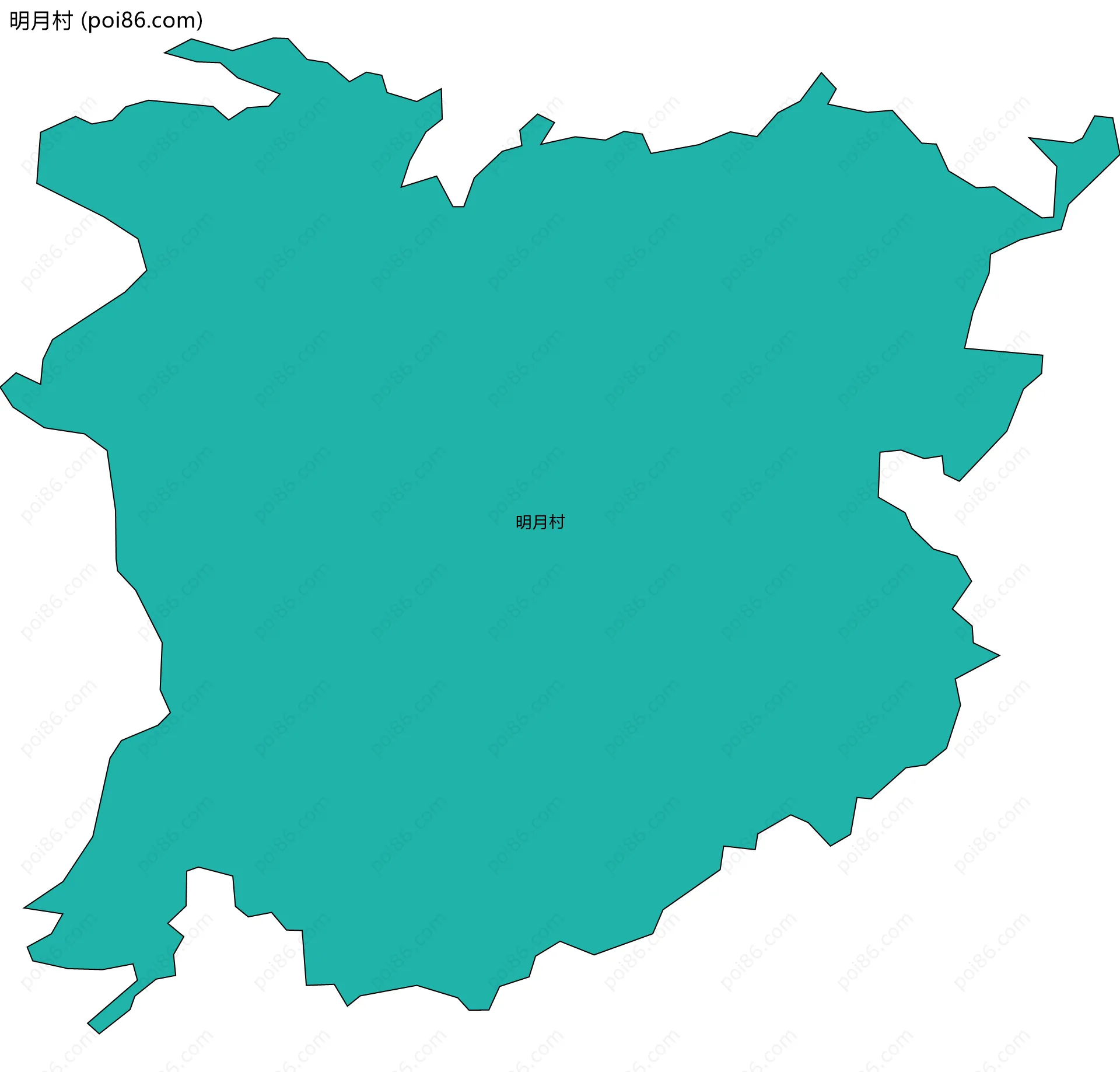 明月村边界地图