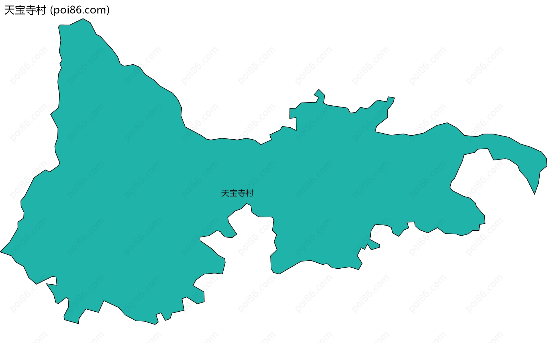 天宝寺村边界地图