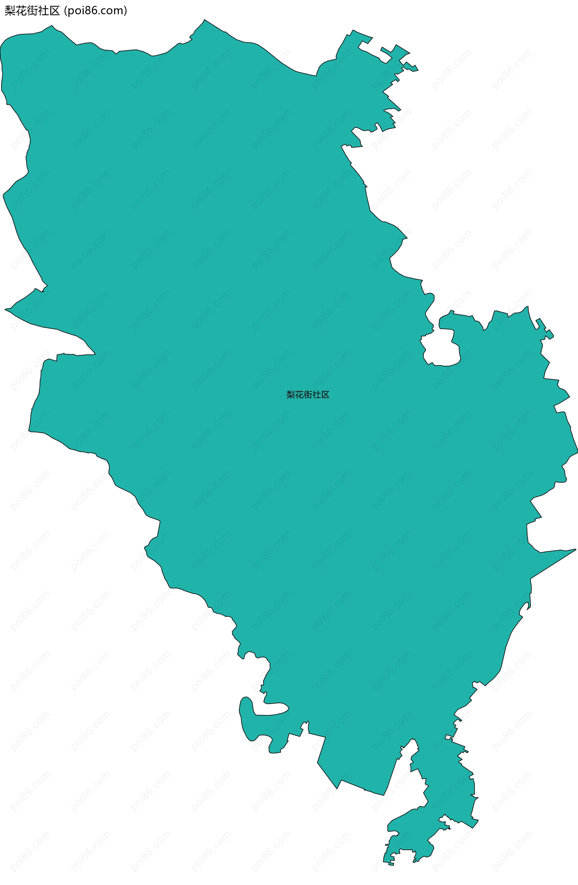 梨花街社区边界地图