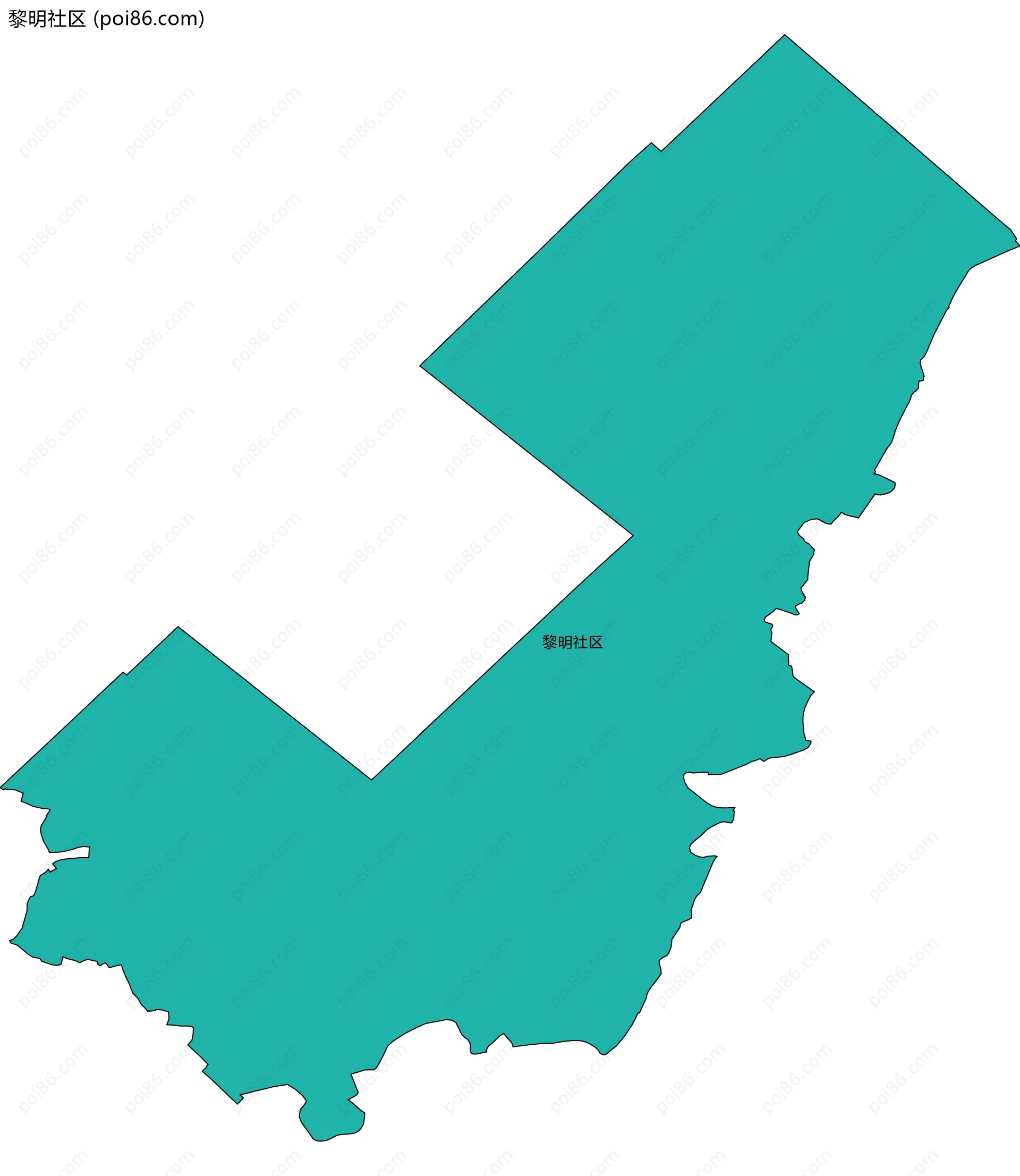 黎明社区边界地图