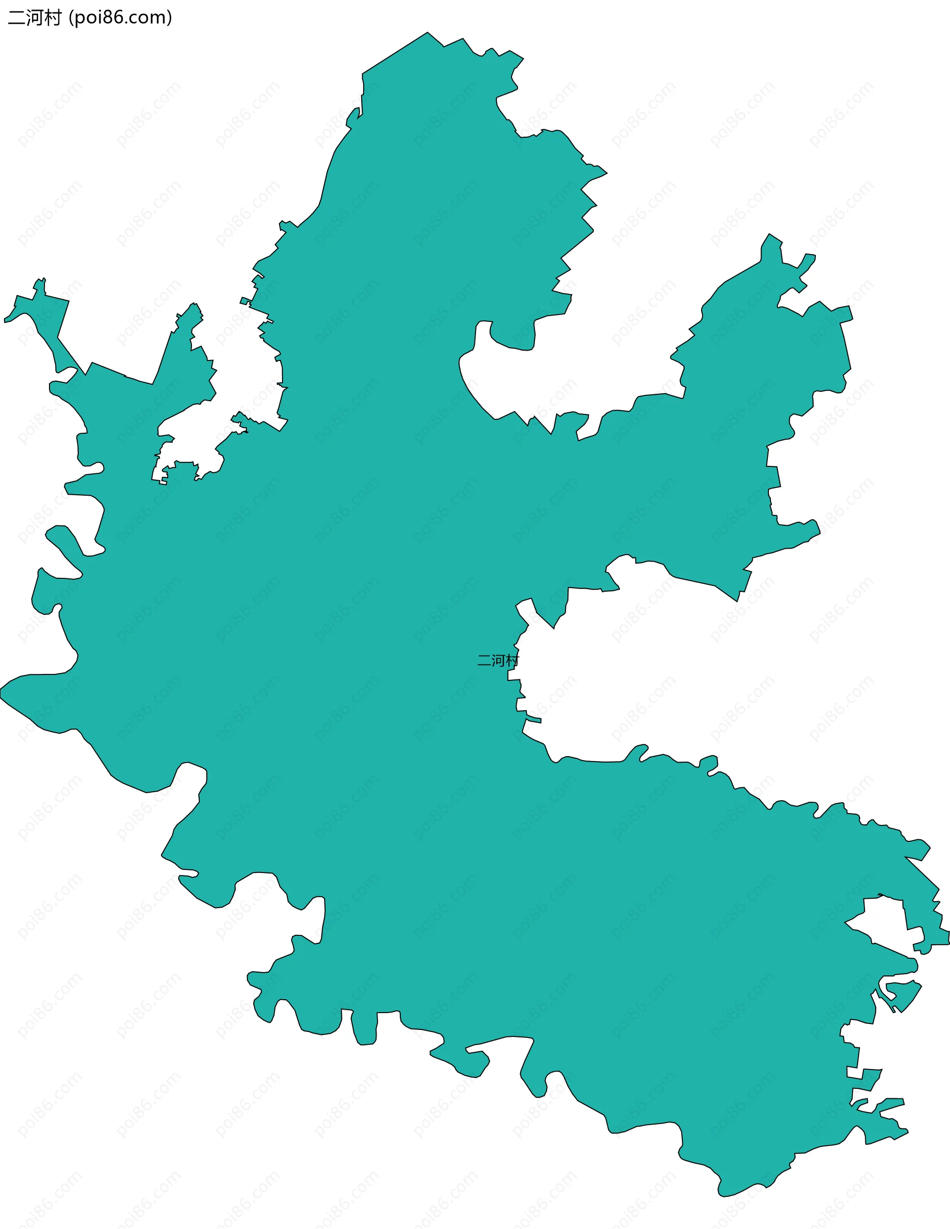 二河村边界地图