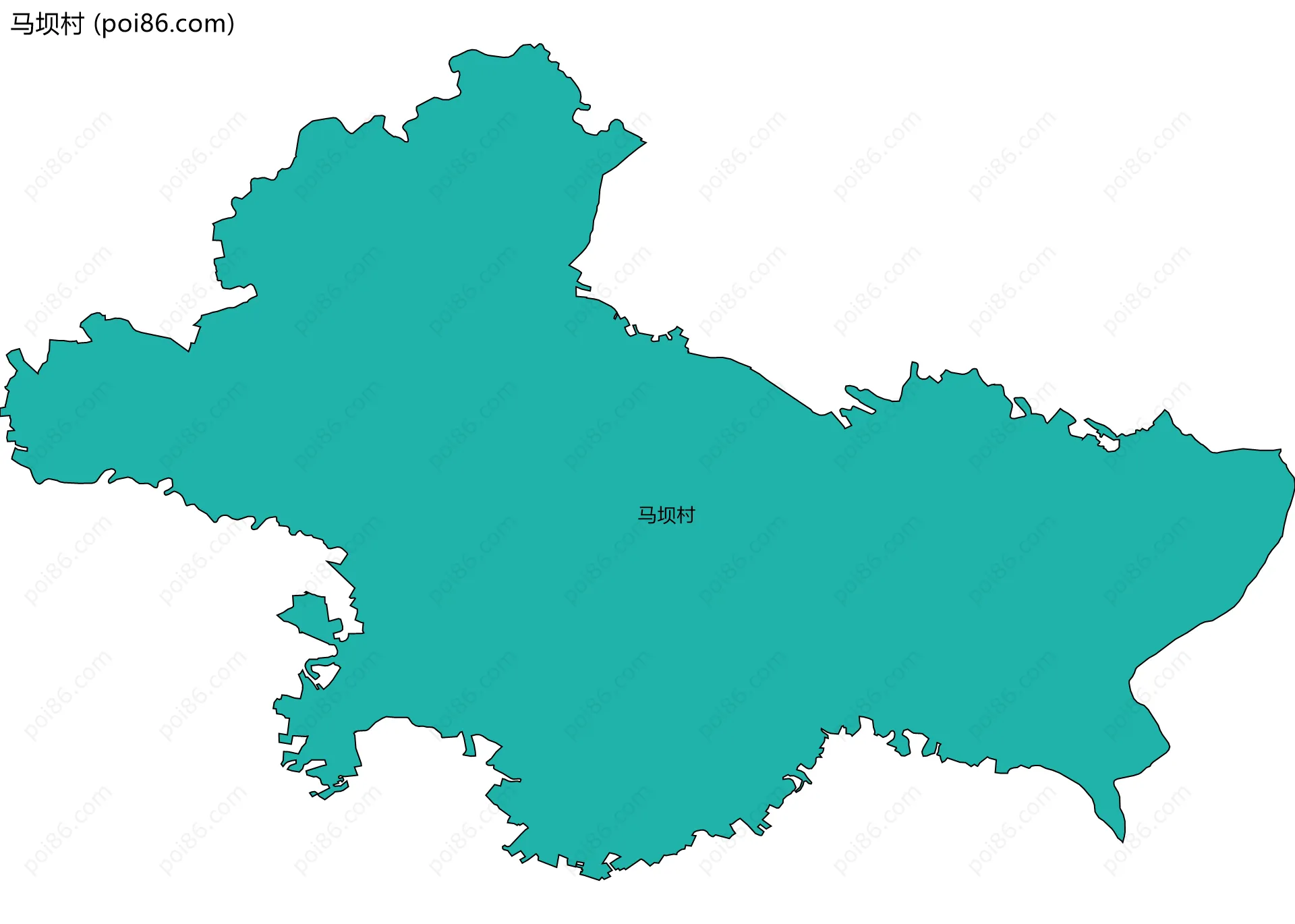 马坝村边界地图