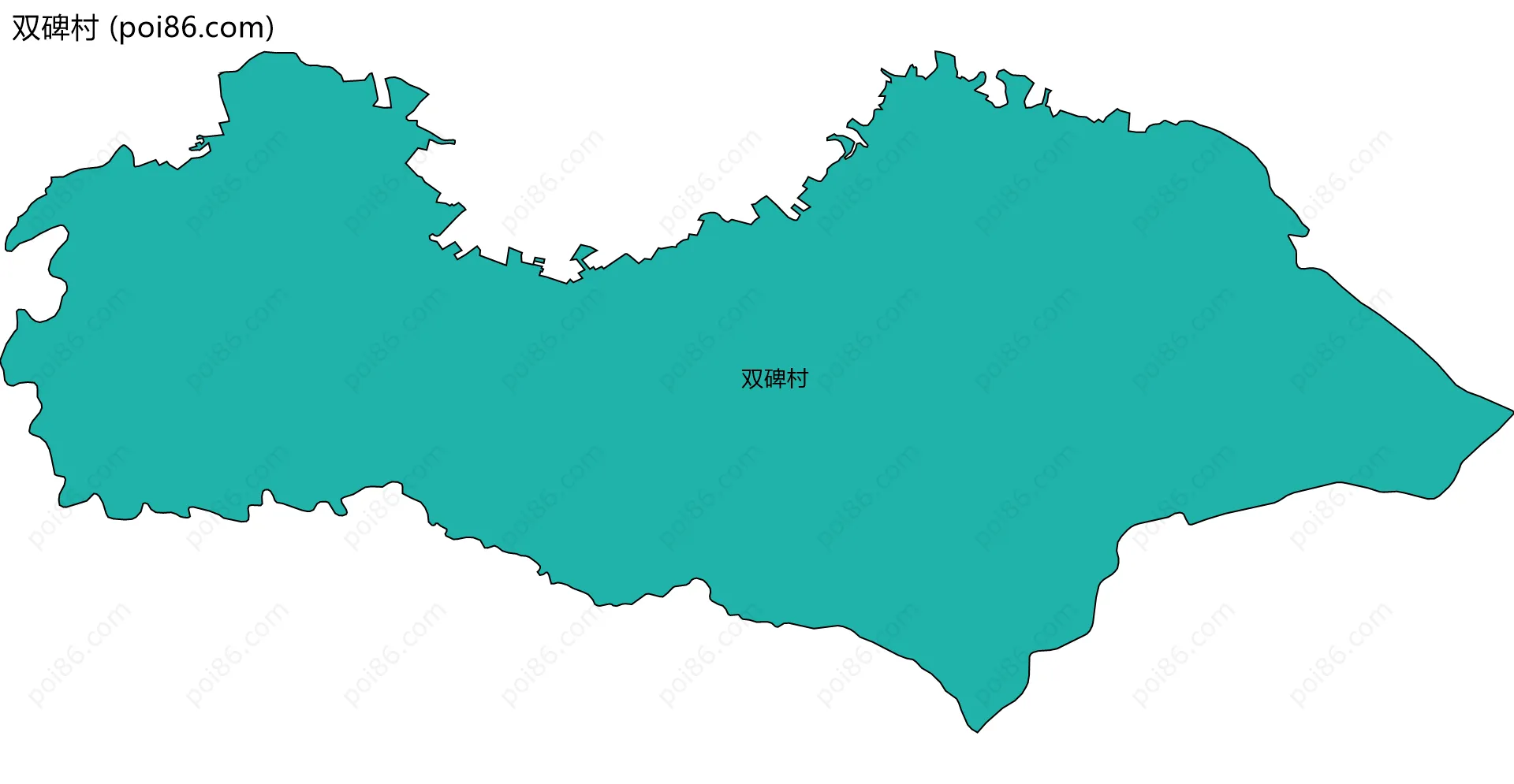 双碑村边界地图