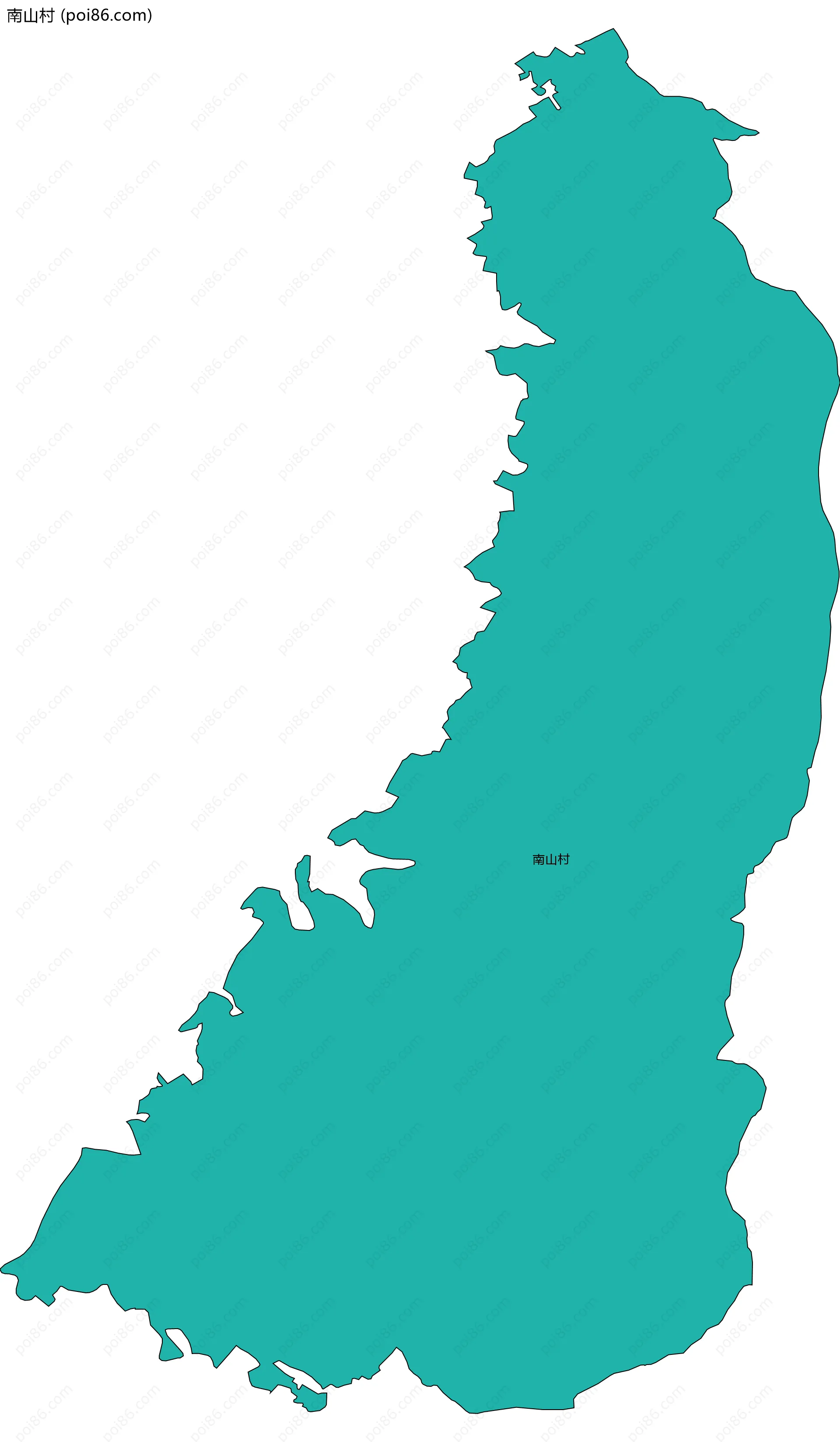 南山村边界地图