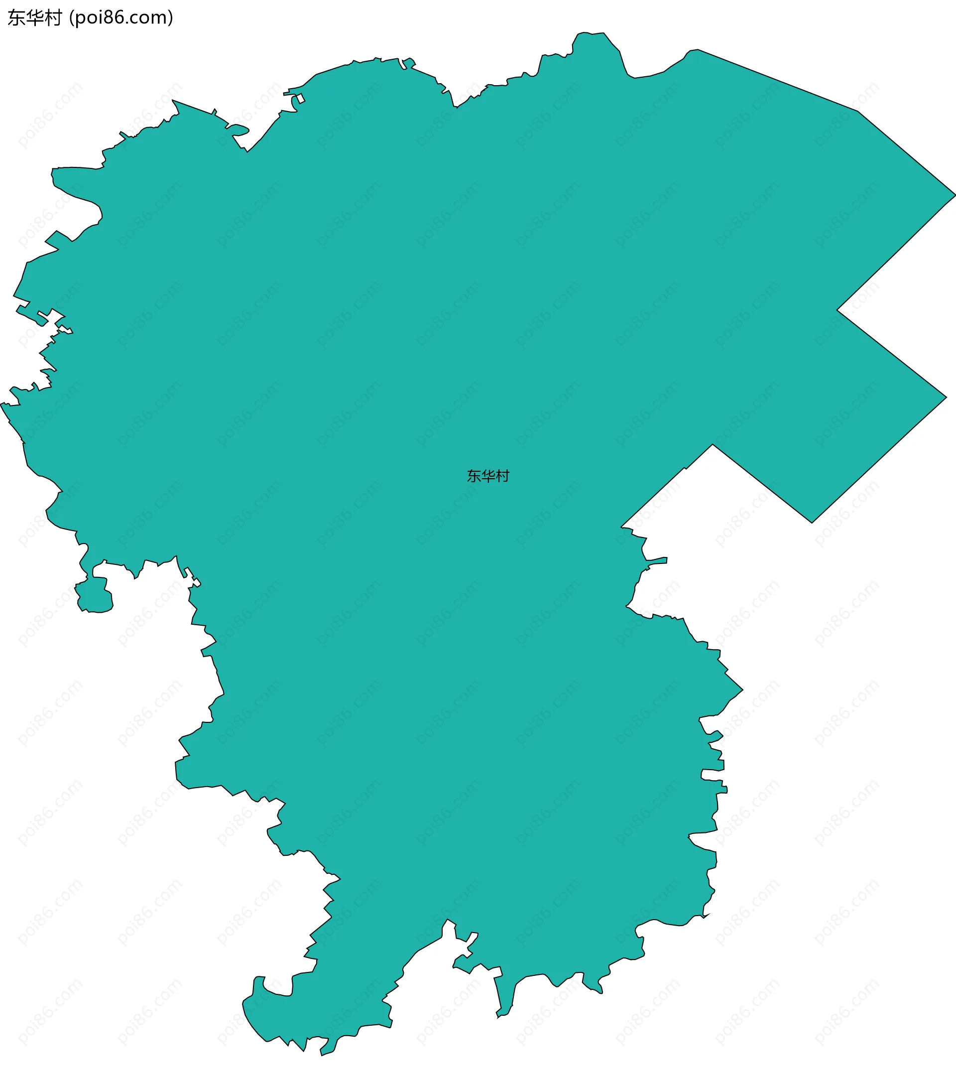 东华村边界地图