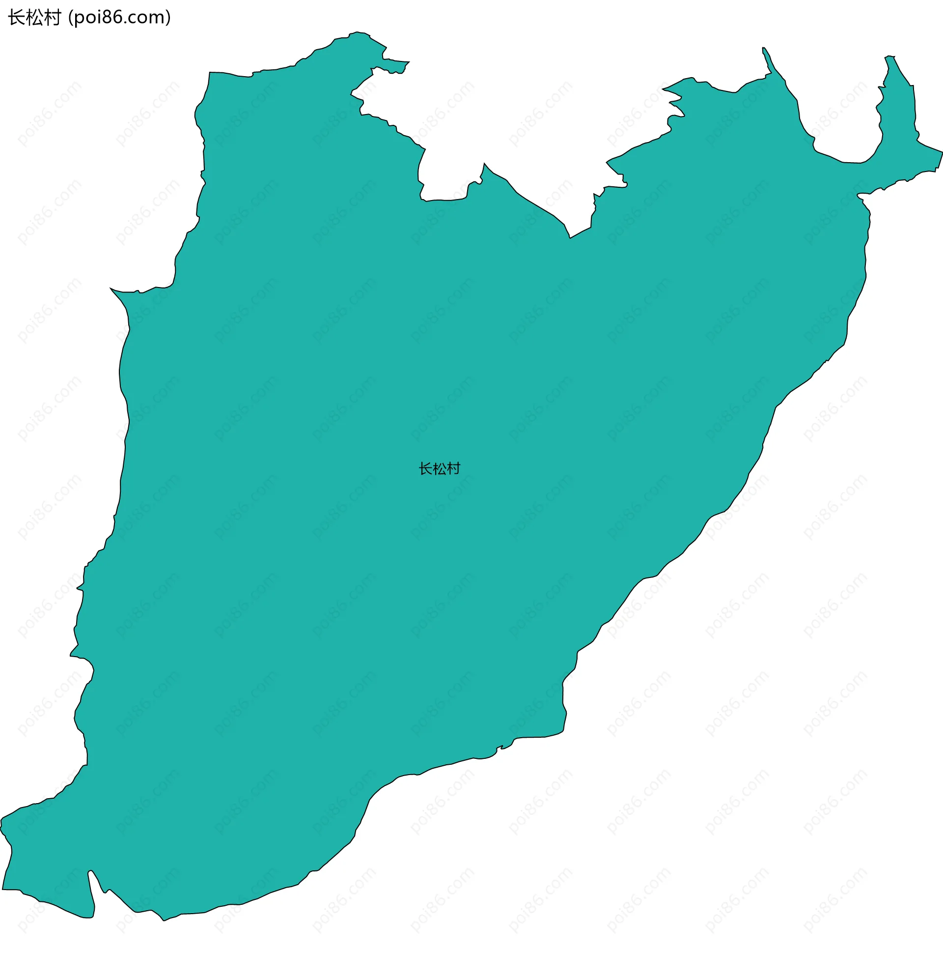 长松村边界地图
