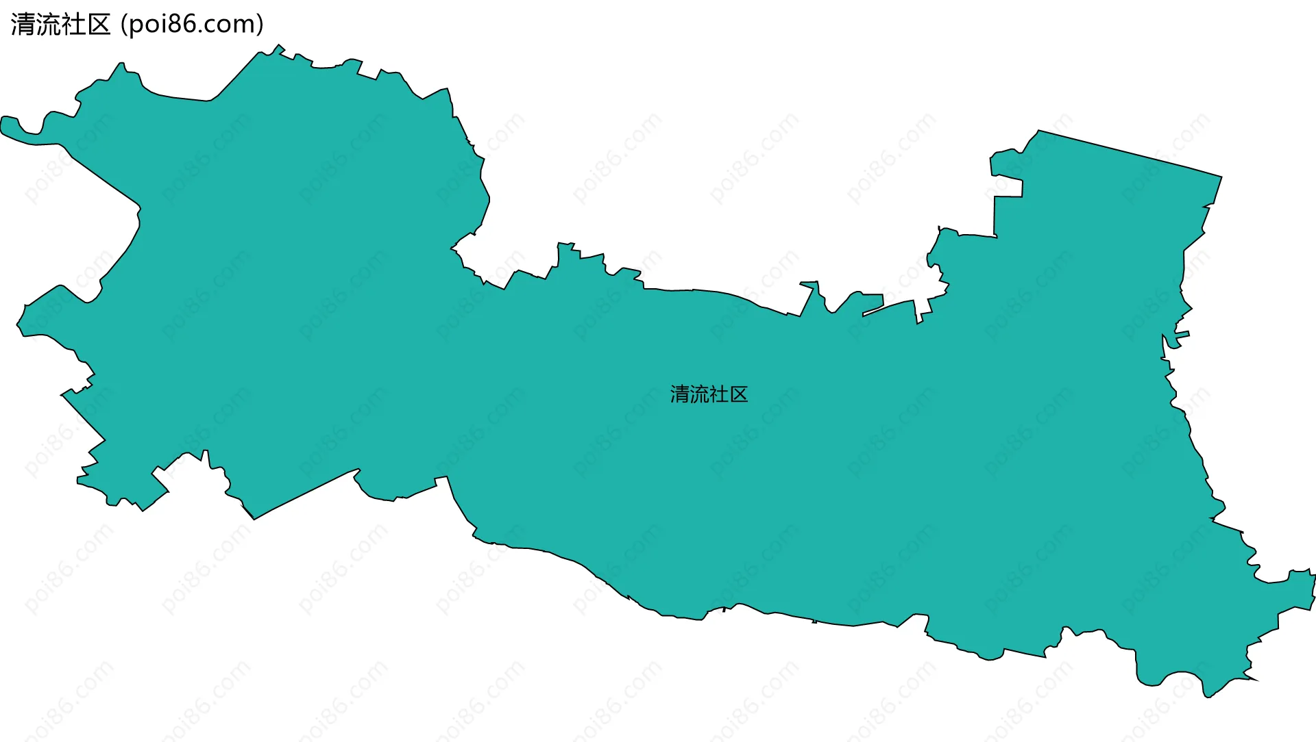 清流社区边界地图