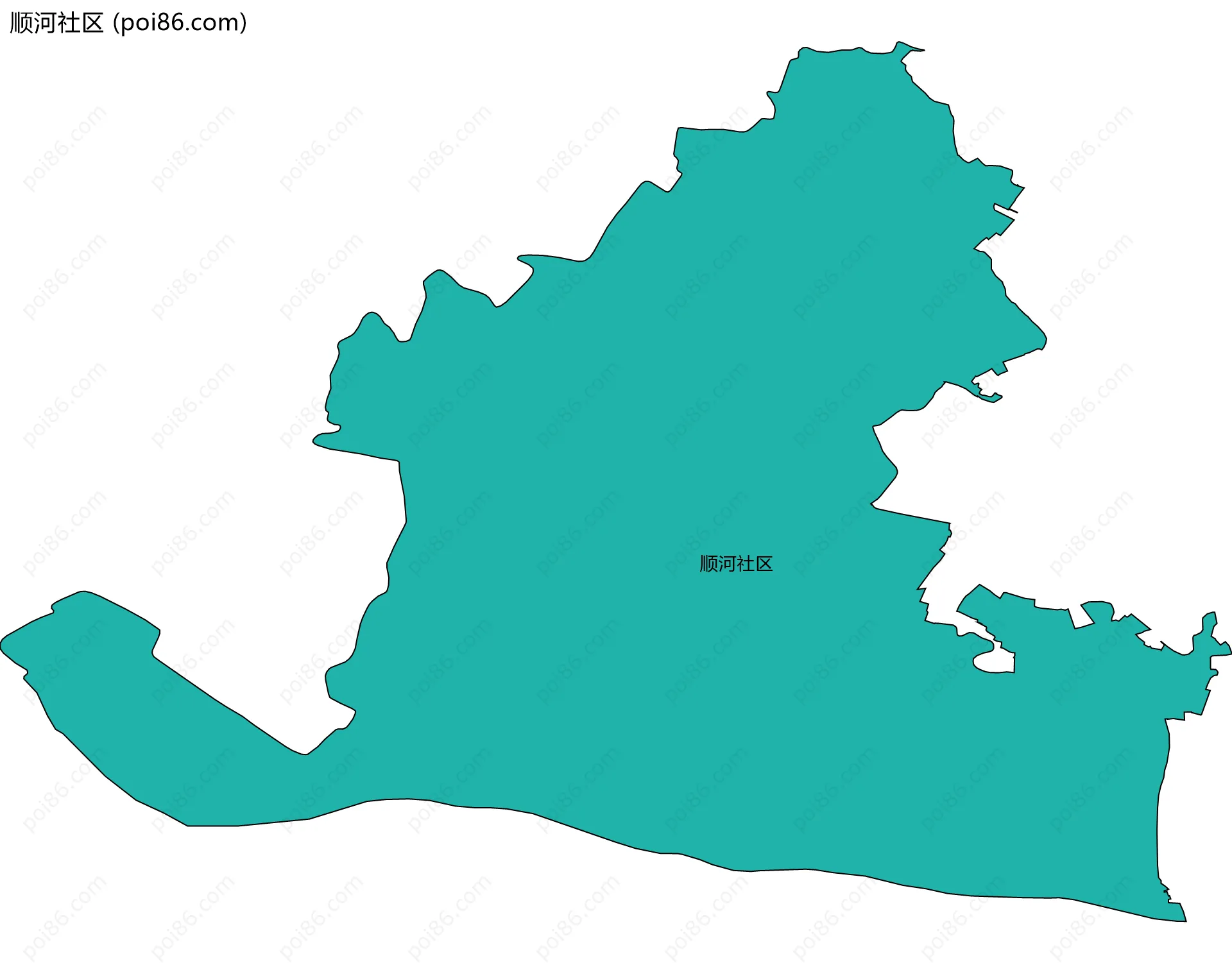 顺河社区边界地图