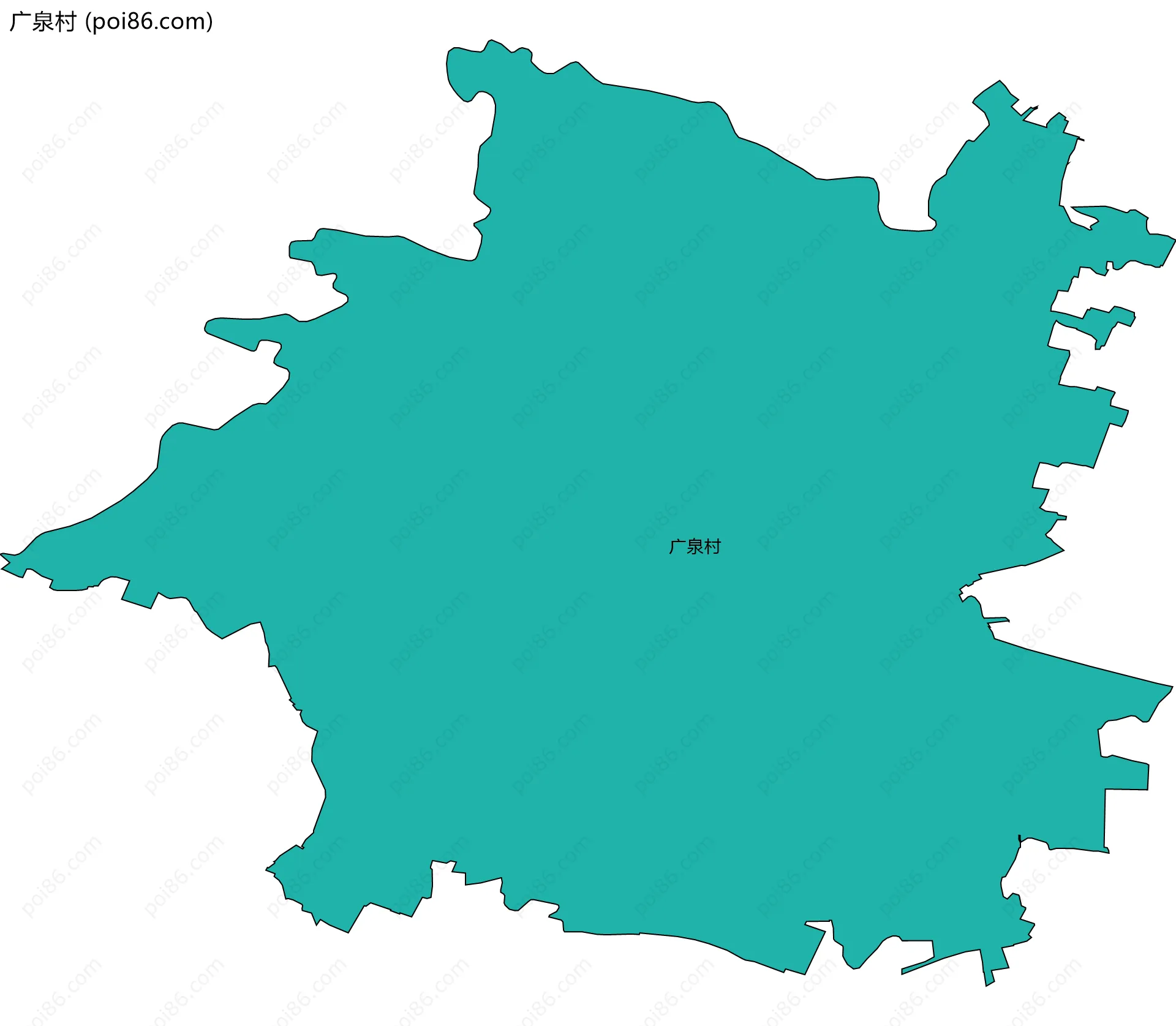 广泉村边界地图