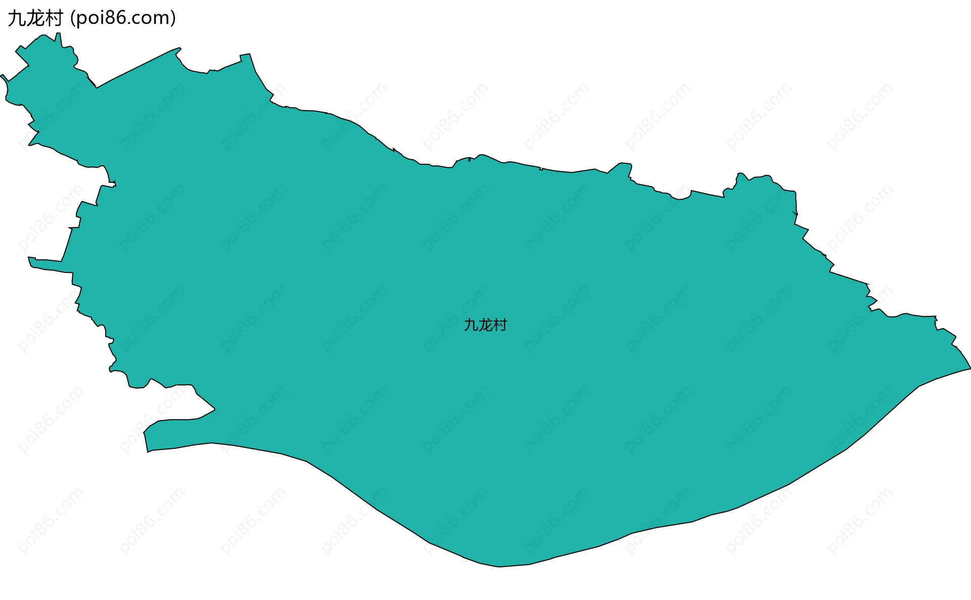 九龙村边界地图