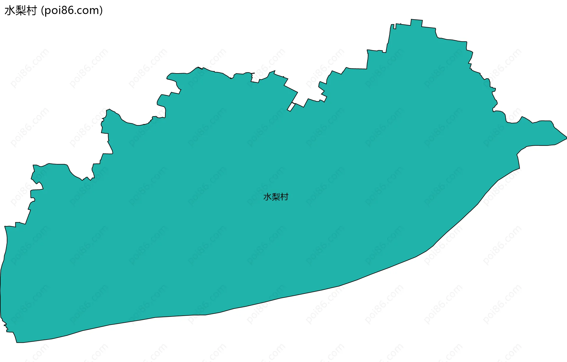 水梨村边界地图